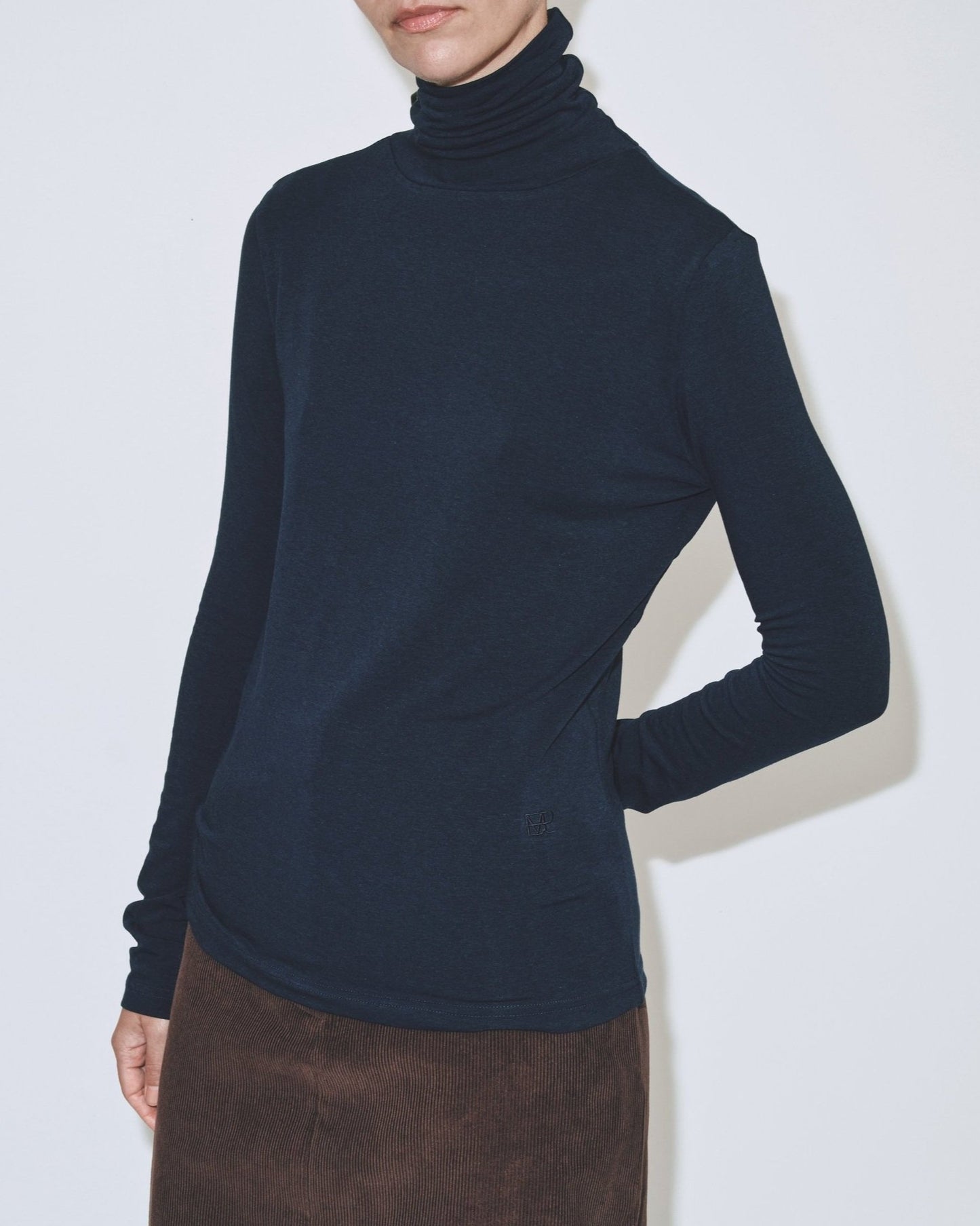 Mijeong Park Roll Neck Jersey - Navy