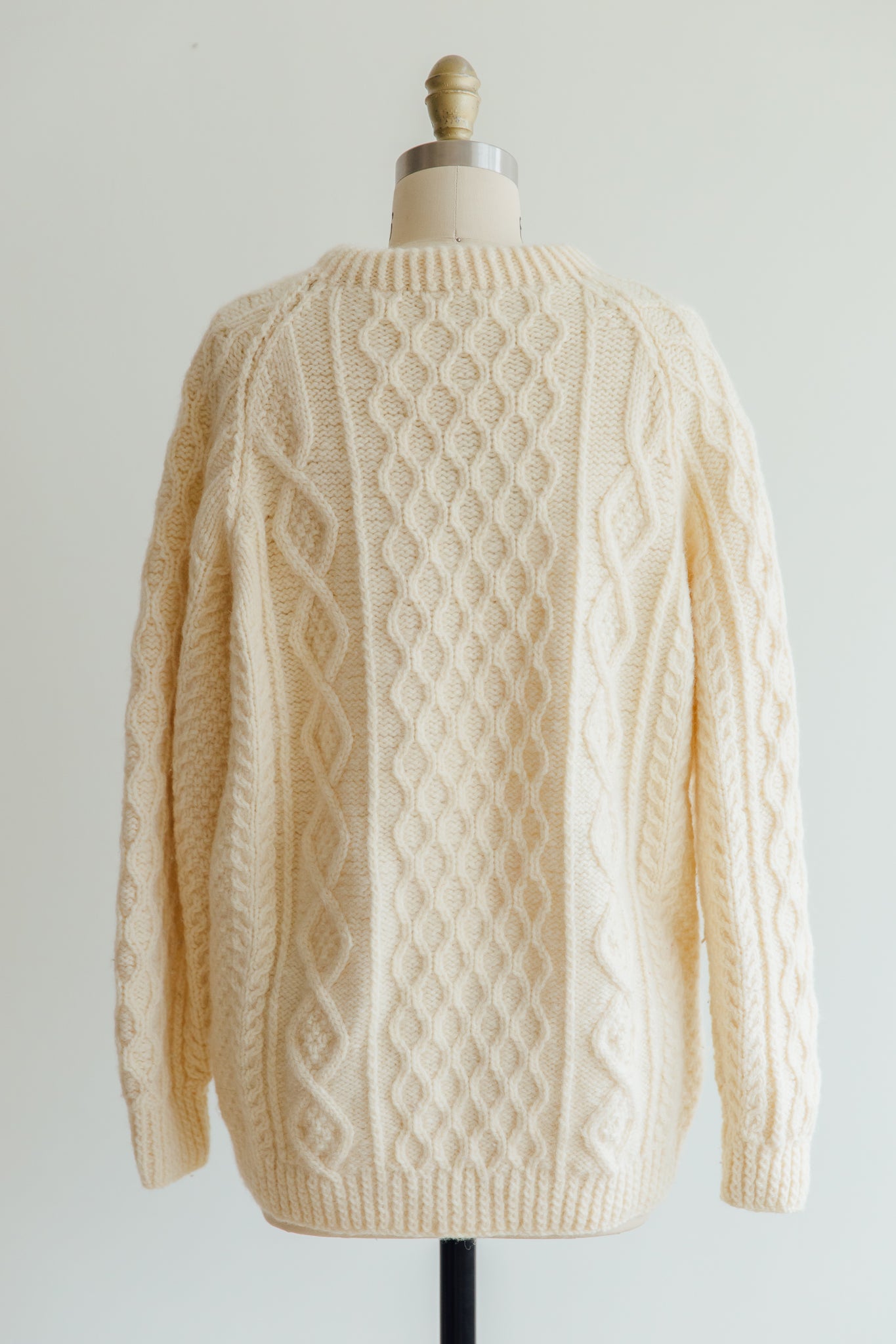 Trag Knitwear Cream Wool Sweater