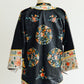 Baihua Black Embroidered Cheongsam-Style Jacket