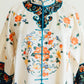 White Silk Cheongsam-Style Embroidered Tunic