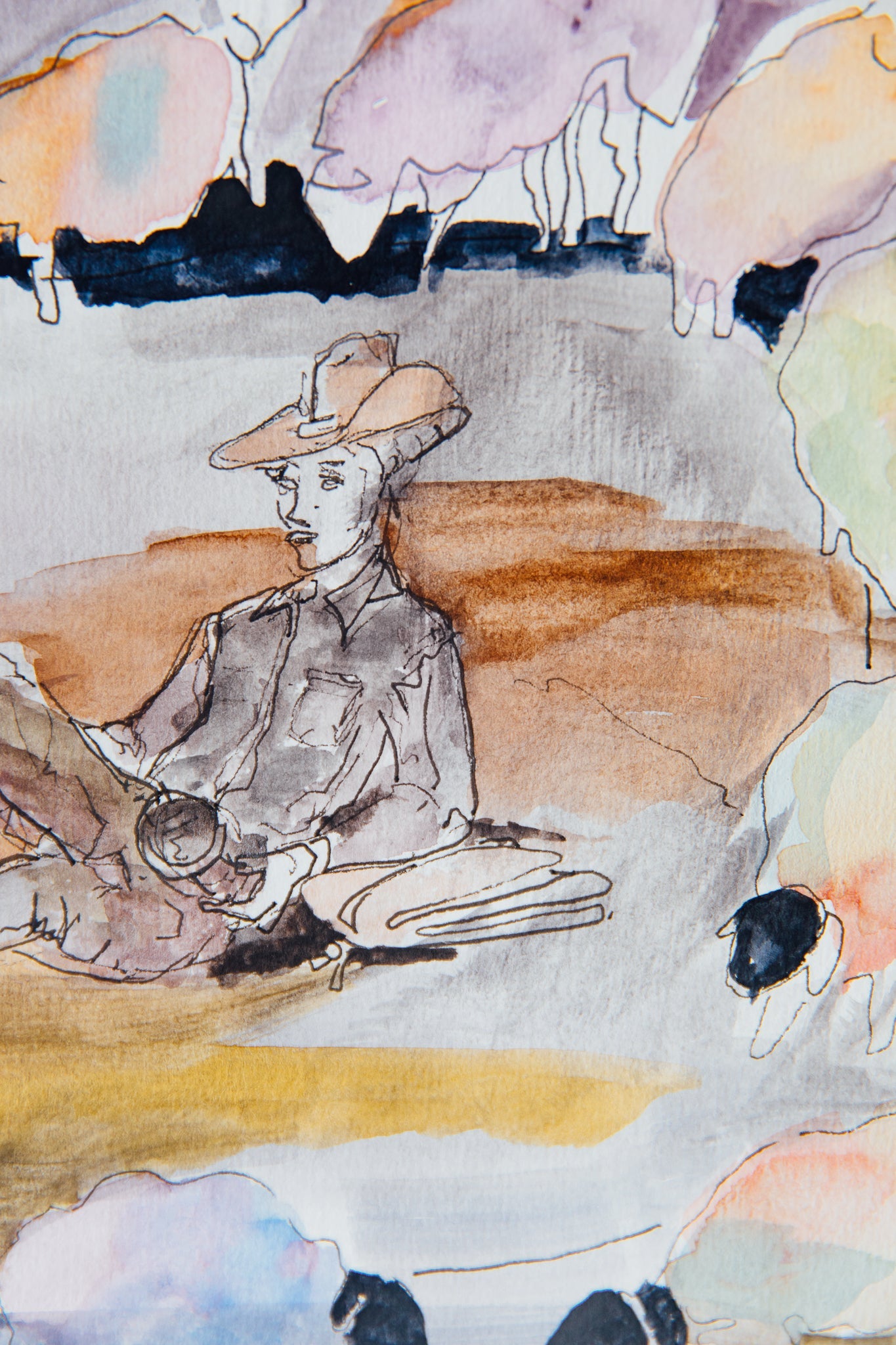 Justin Giunta Cowboy Compositions- Assorted Watercolors