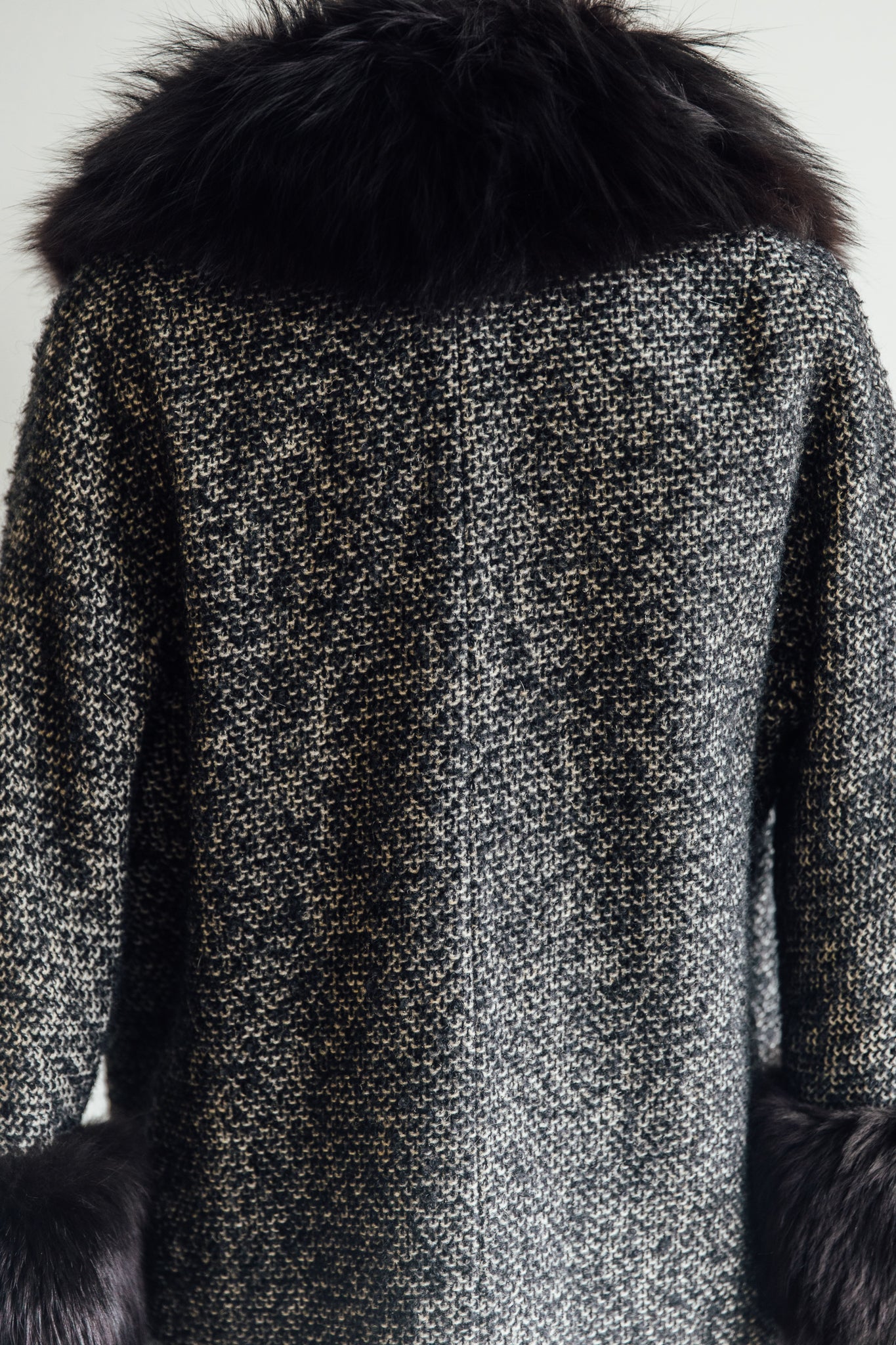 Weinberg's Charcoal Tweed Fur Jacket