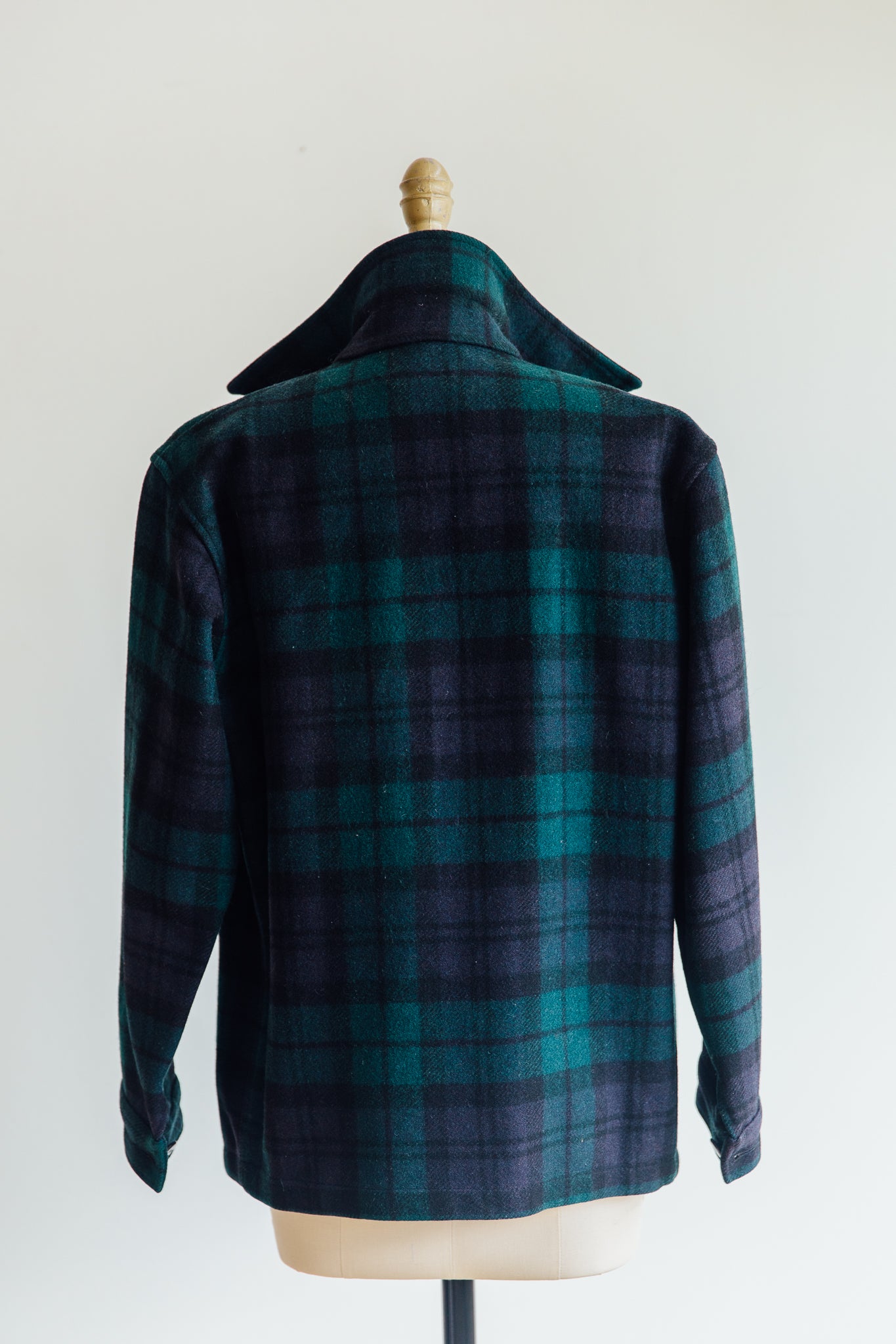 Pendleton Wool Green and Navy Plaid Shacket
