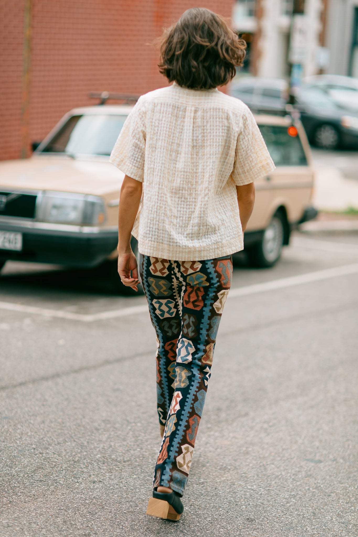 Printed Bootcut Jeans