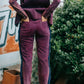 Purple Suede Fringe Pants