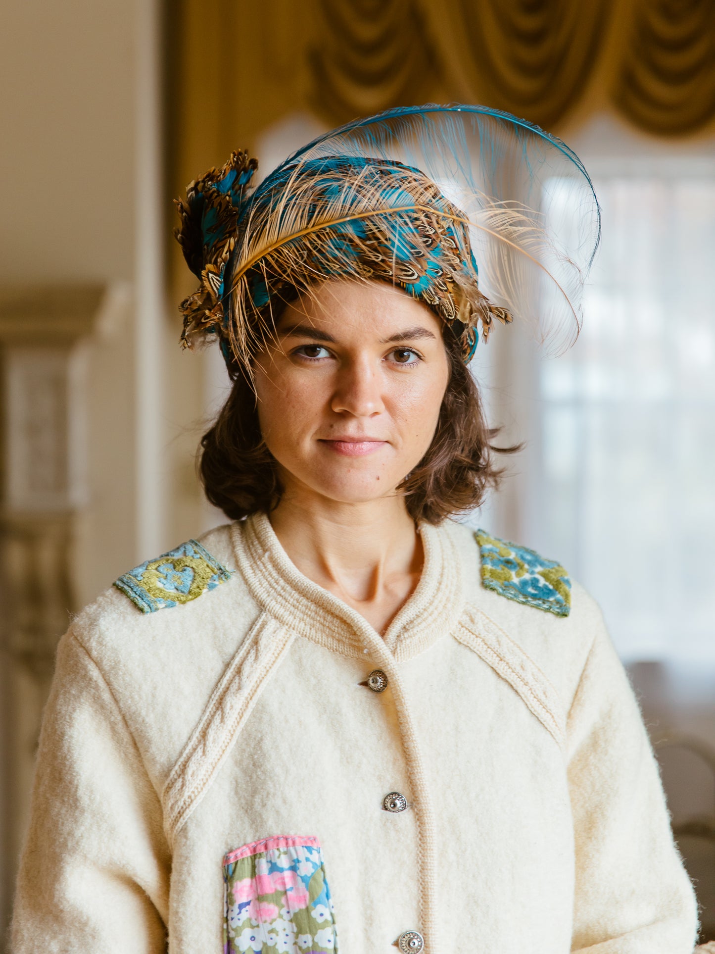 Peacock Feather Hat