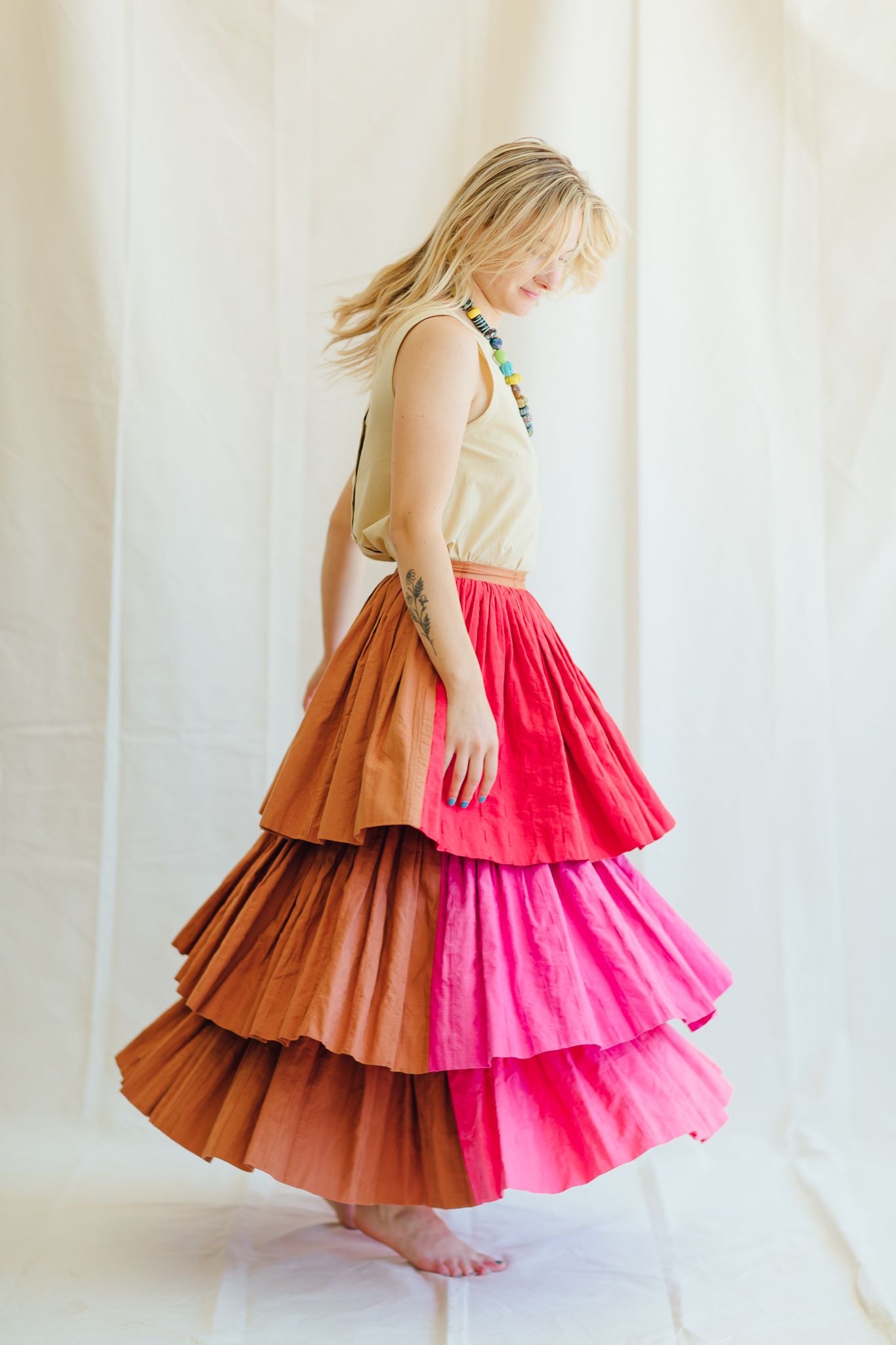 1980s Sonia Rykiel Tiered Dancing Skirt