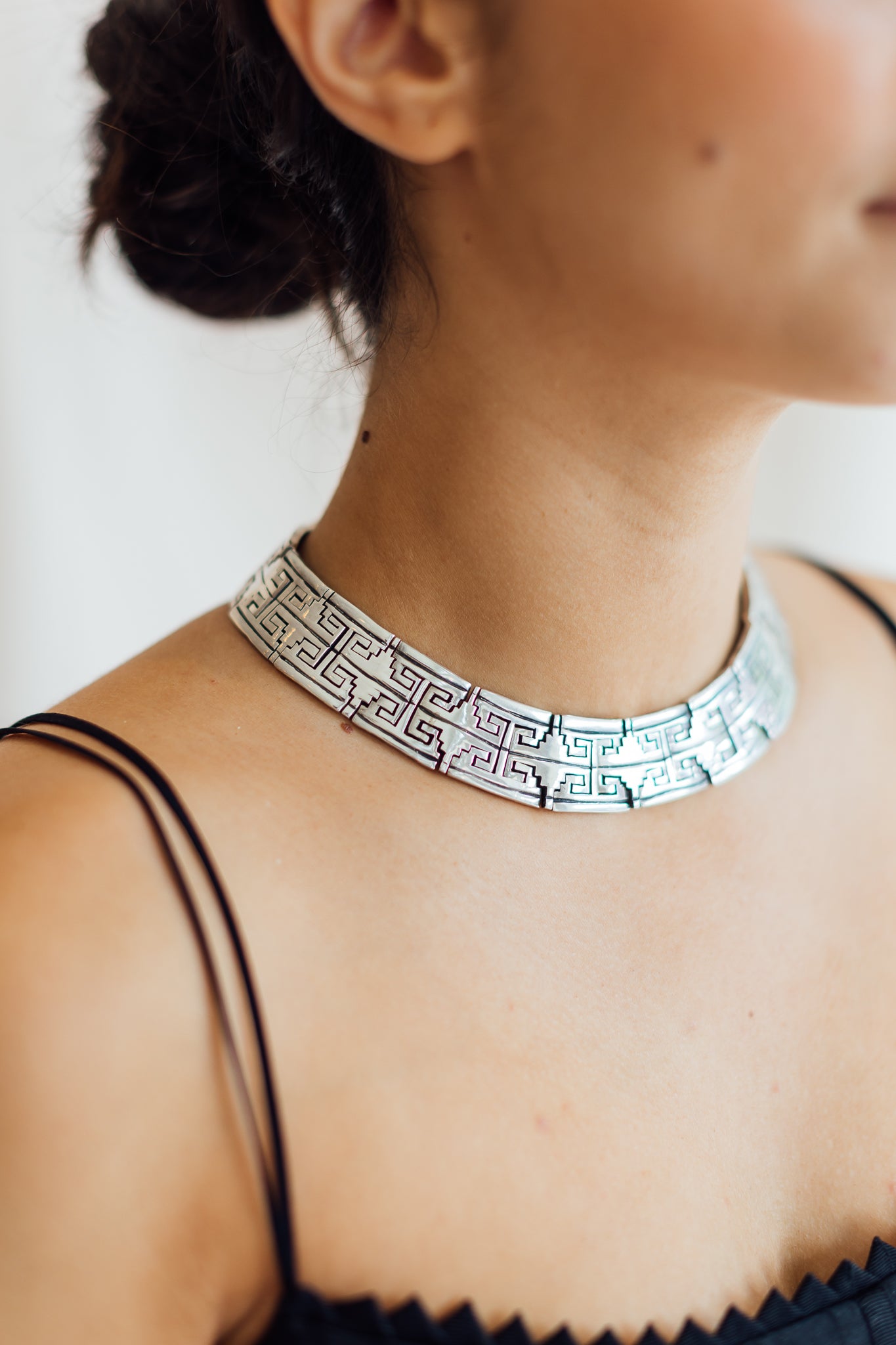 Mexican Silver Collar Necklace