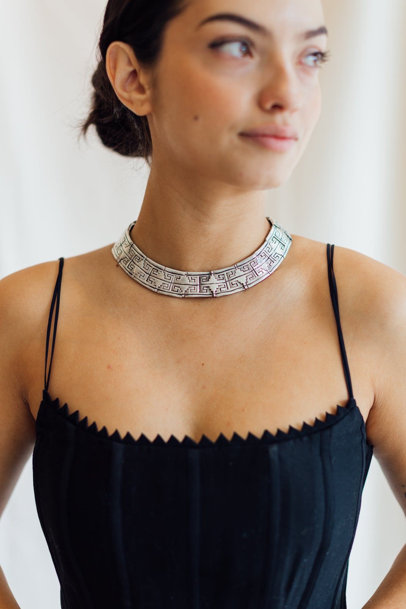 Mexican Silver Collar Necklace