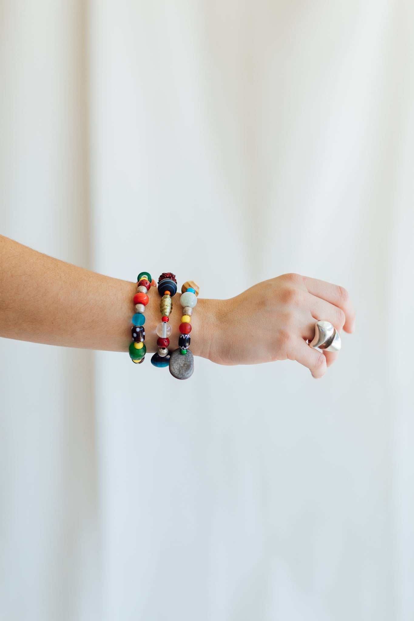 Matthew Swope Vintage Bead Stretch Bracelet