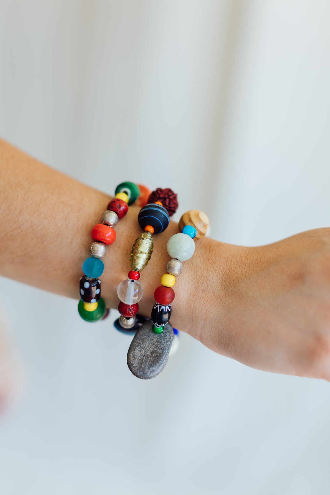 Matthew Swope Vintage Bead Stretch Bracelet
