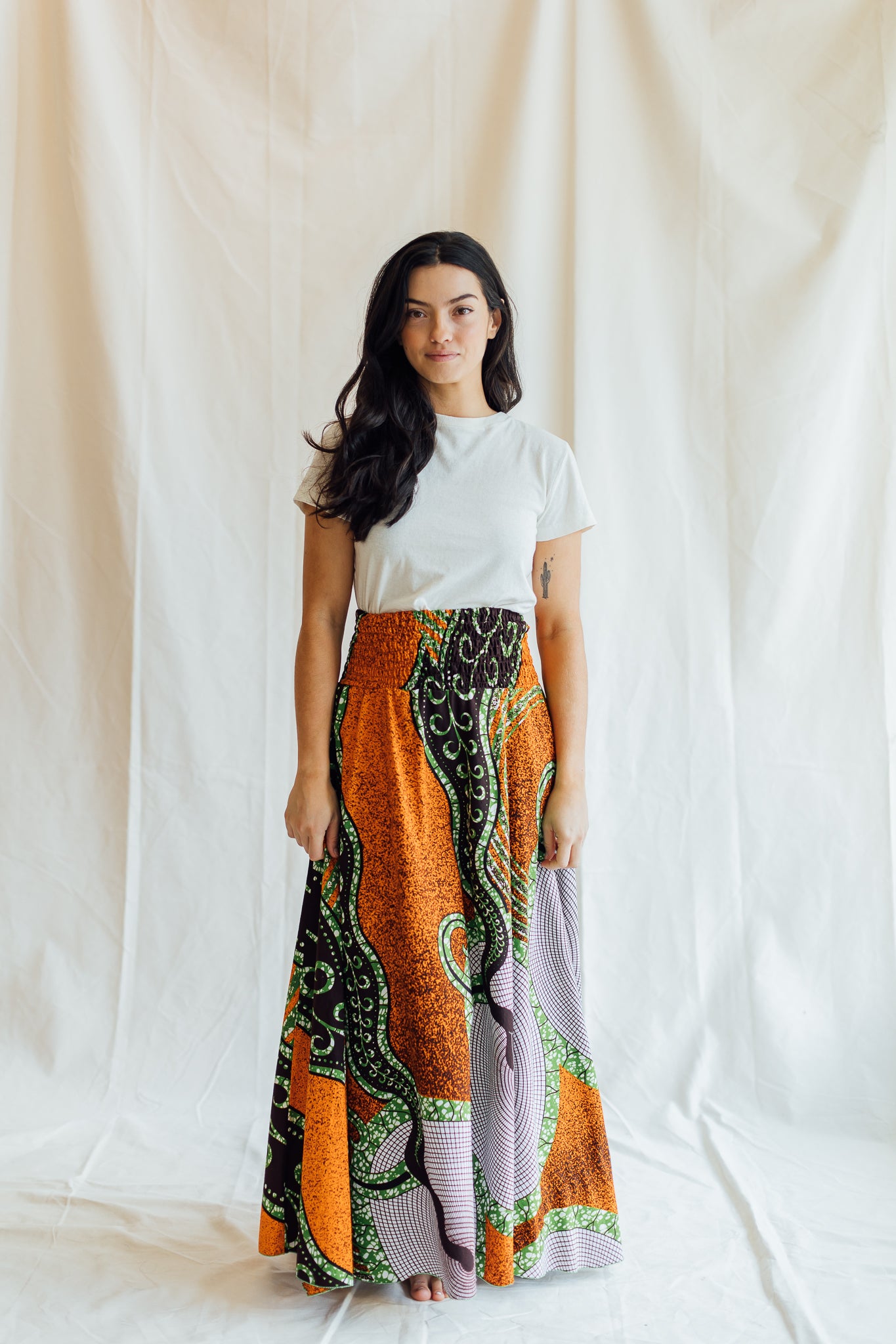 Orange and Brown Skirt