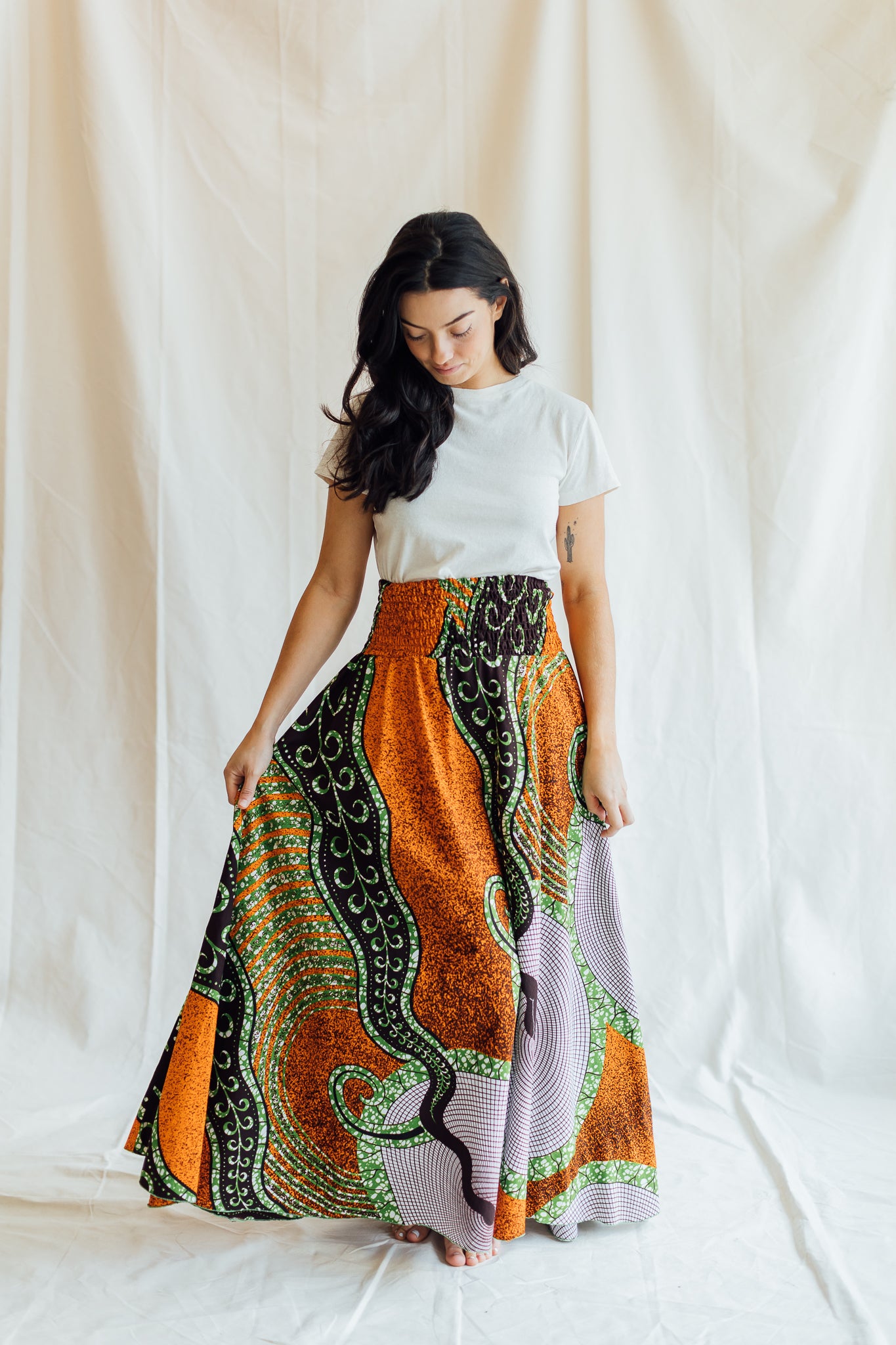 Orange and Brown Skirt