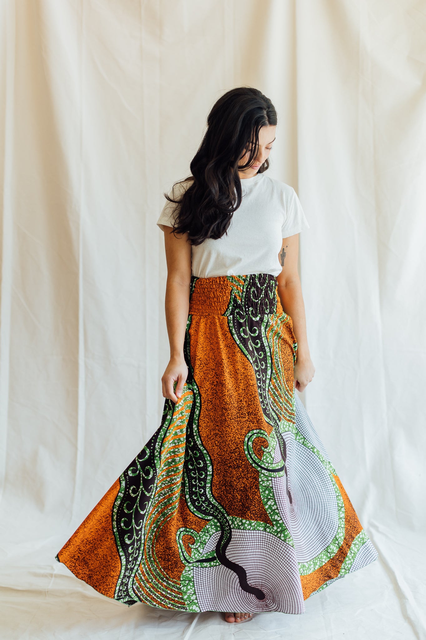 Orange and Brown Skirt