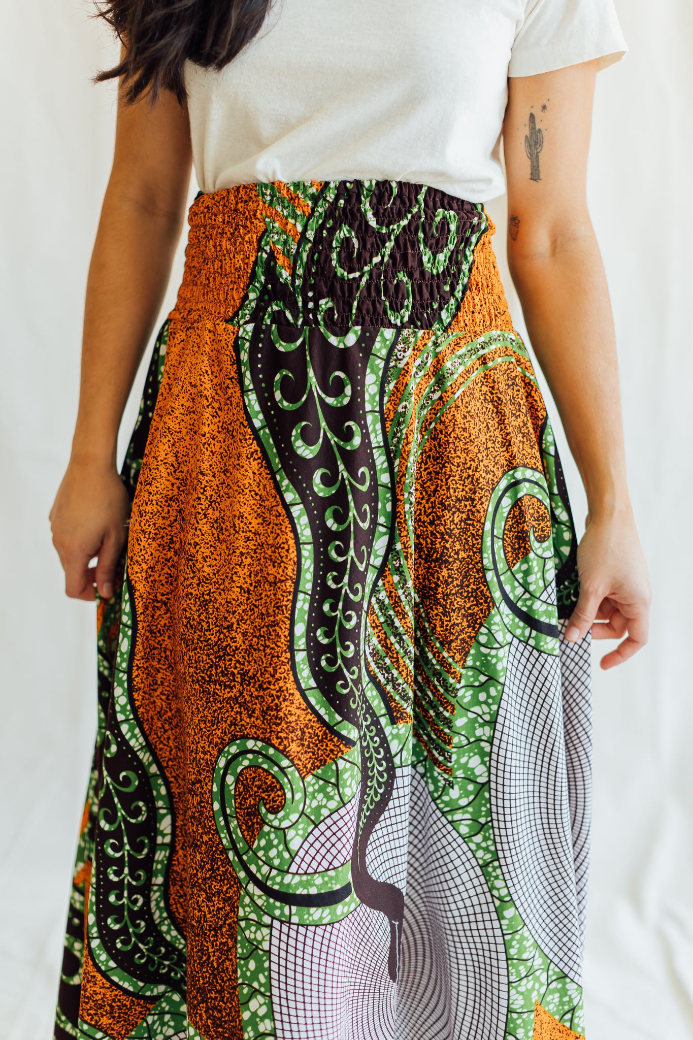 Orange and Brown Skirt