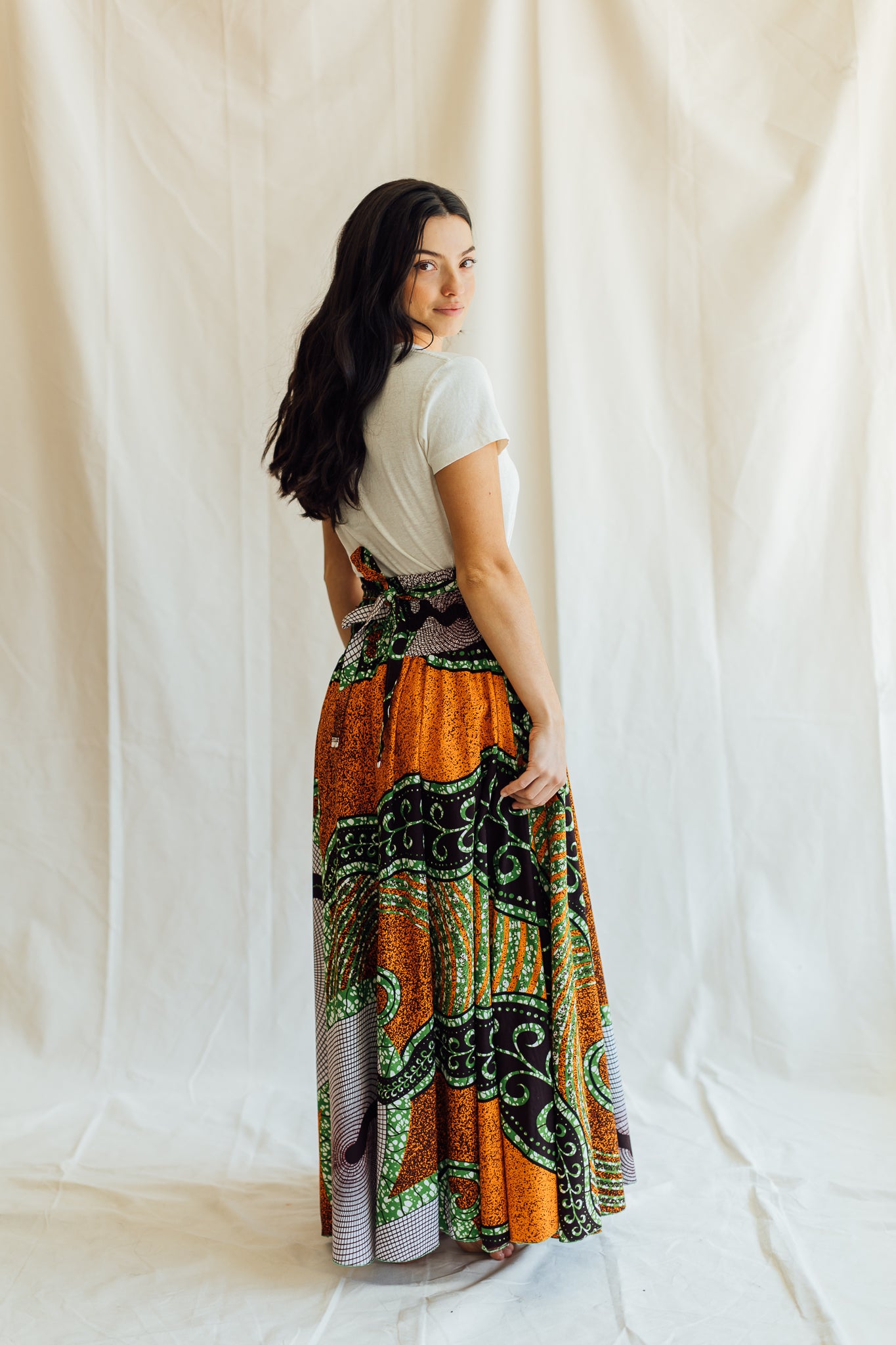 Orange and Brown Skirt