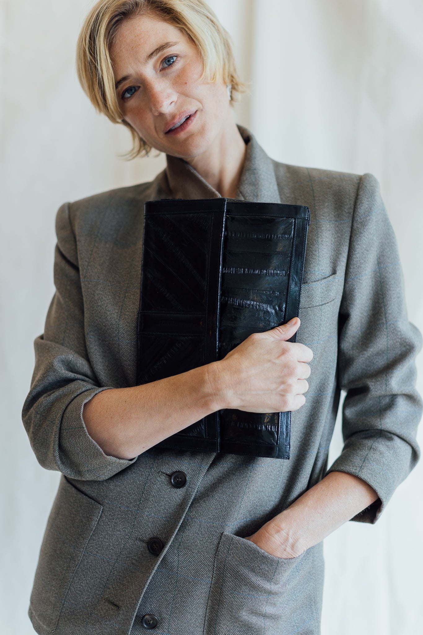 Black Eel Skin Clutch
