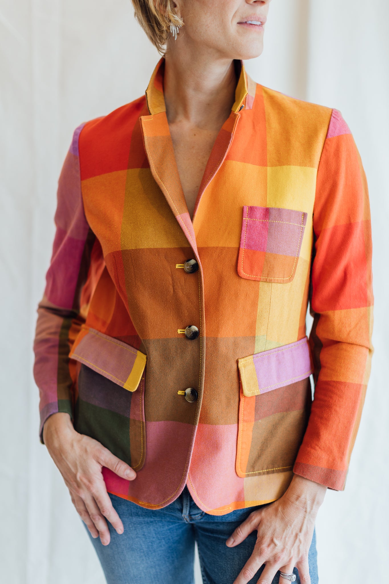 Liz Claiborne Electric Plaid Blazer