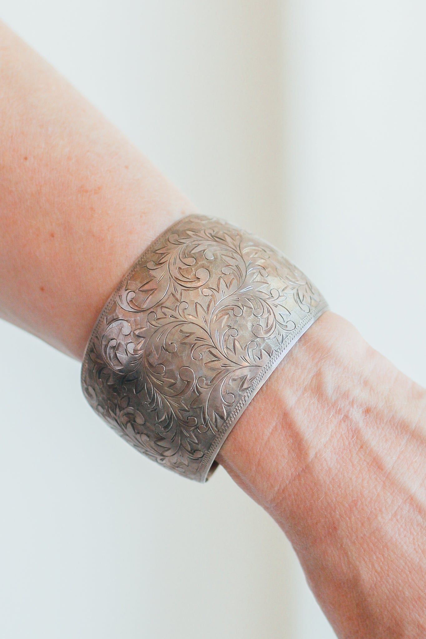 Silver Etched Cuff