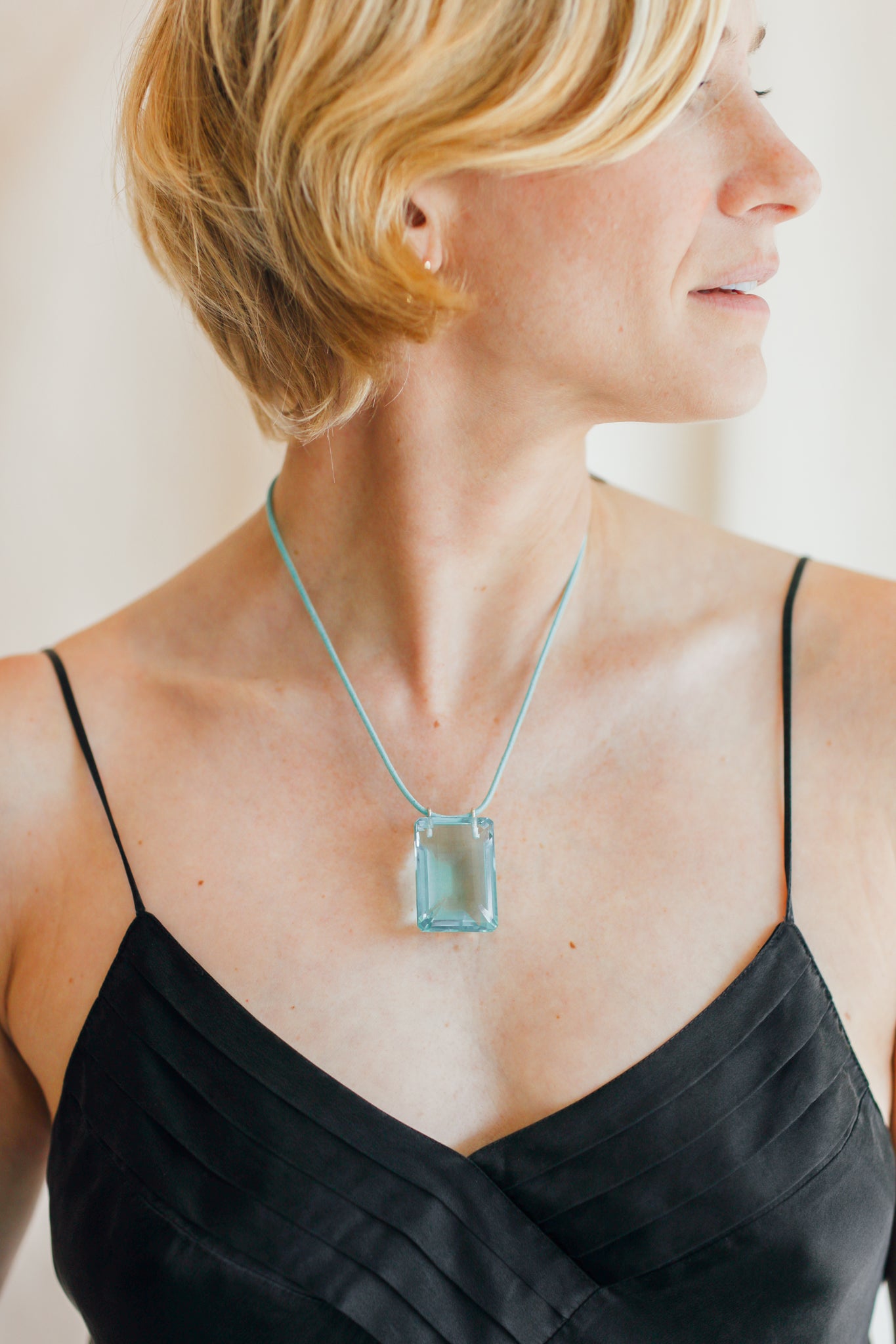 Matthew Swope Aquamarine Pendant Necklace