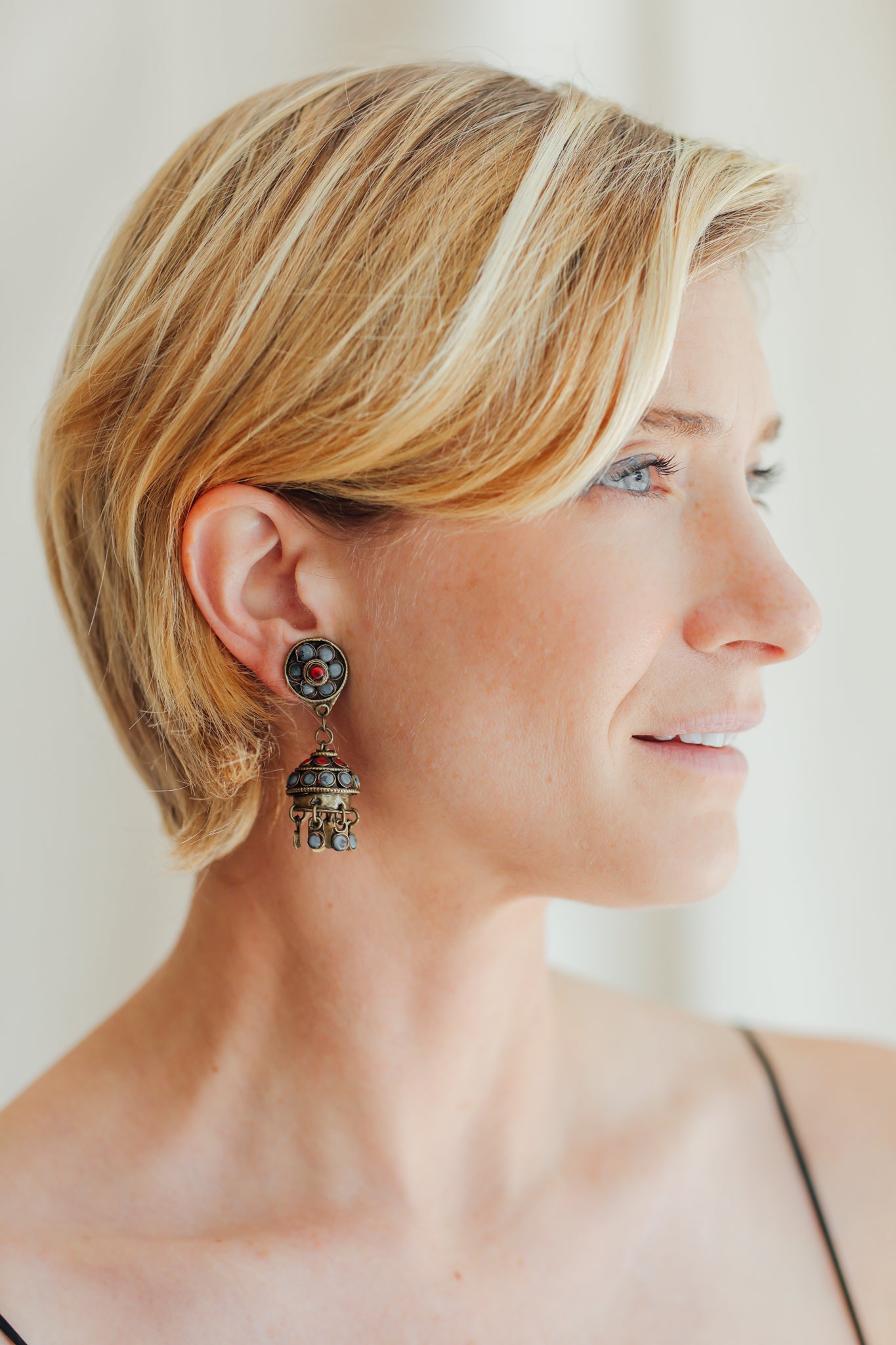 Rania Clip On Drop Earrings