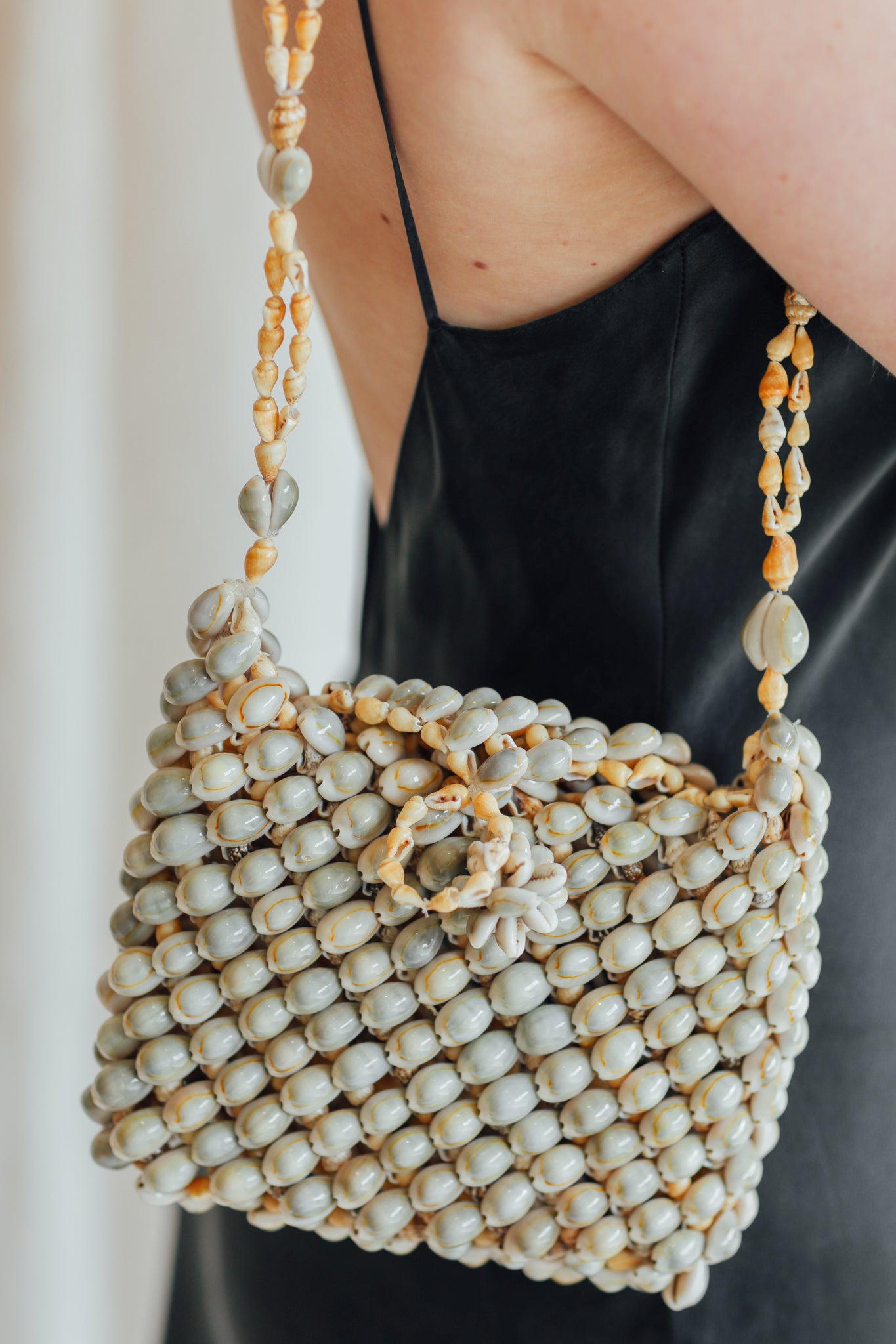 Natural Puka Shell Shoulder Bag