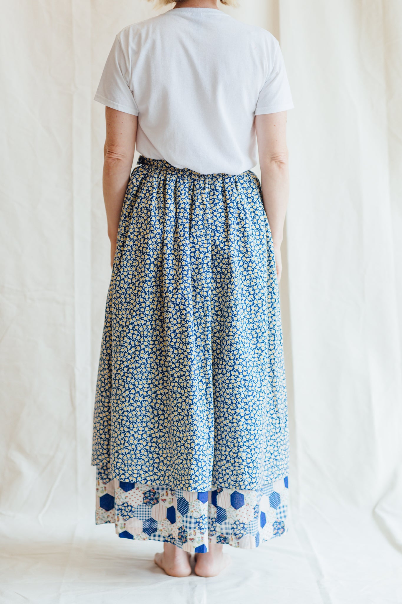 Blue Multi Floral Skirt