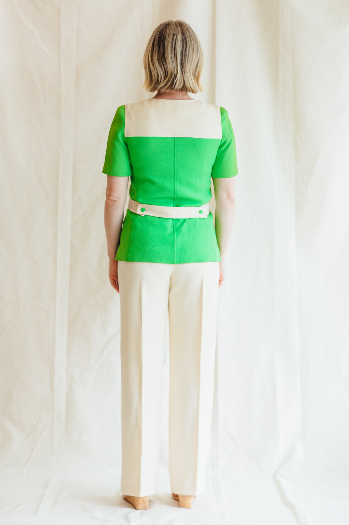 Courrèges Green and Ivory Pant Set