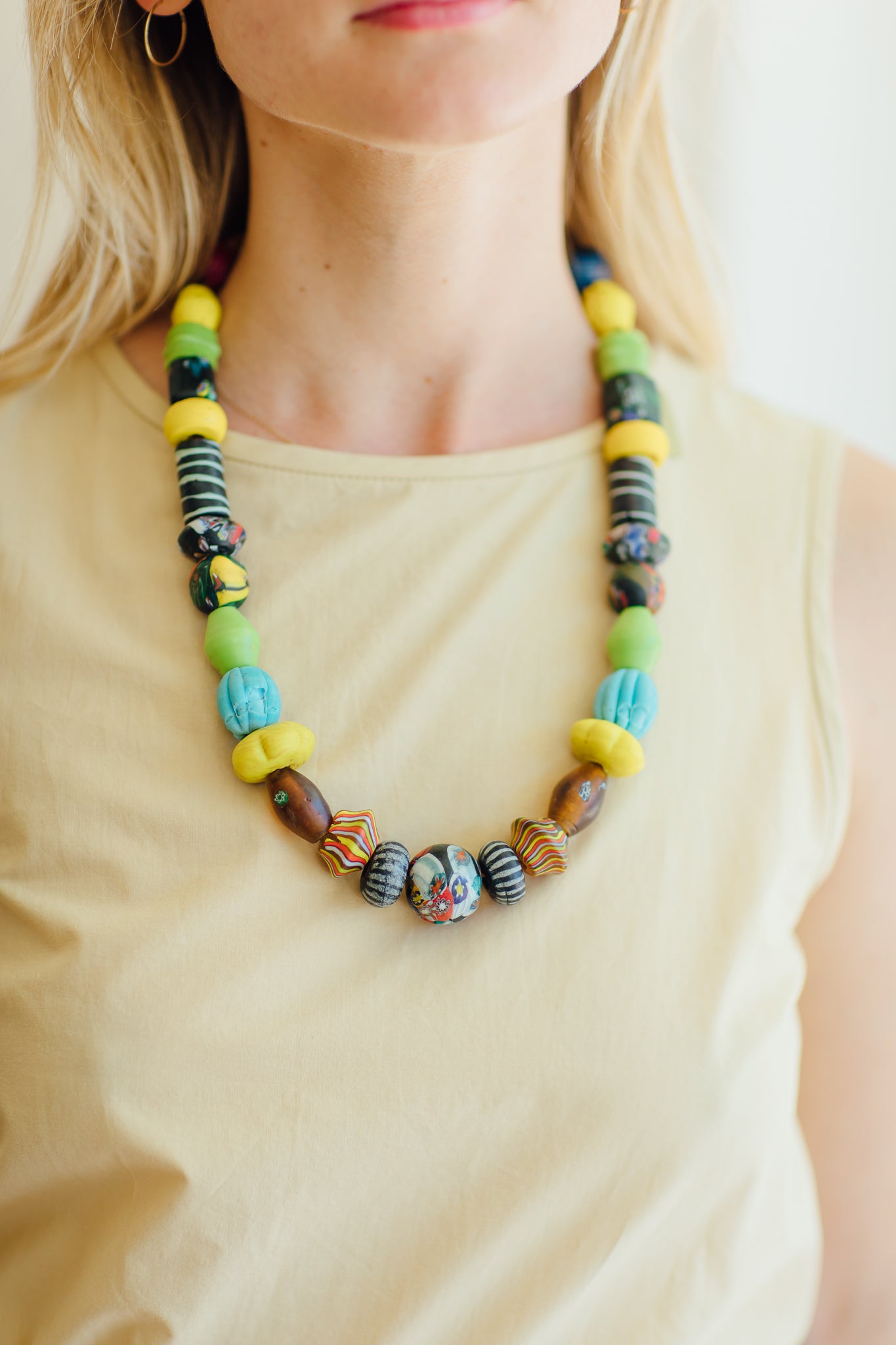 Vintage Trade Bead Necklace