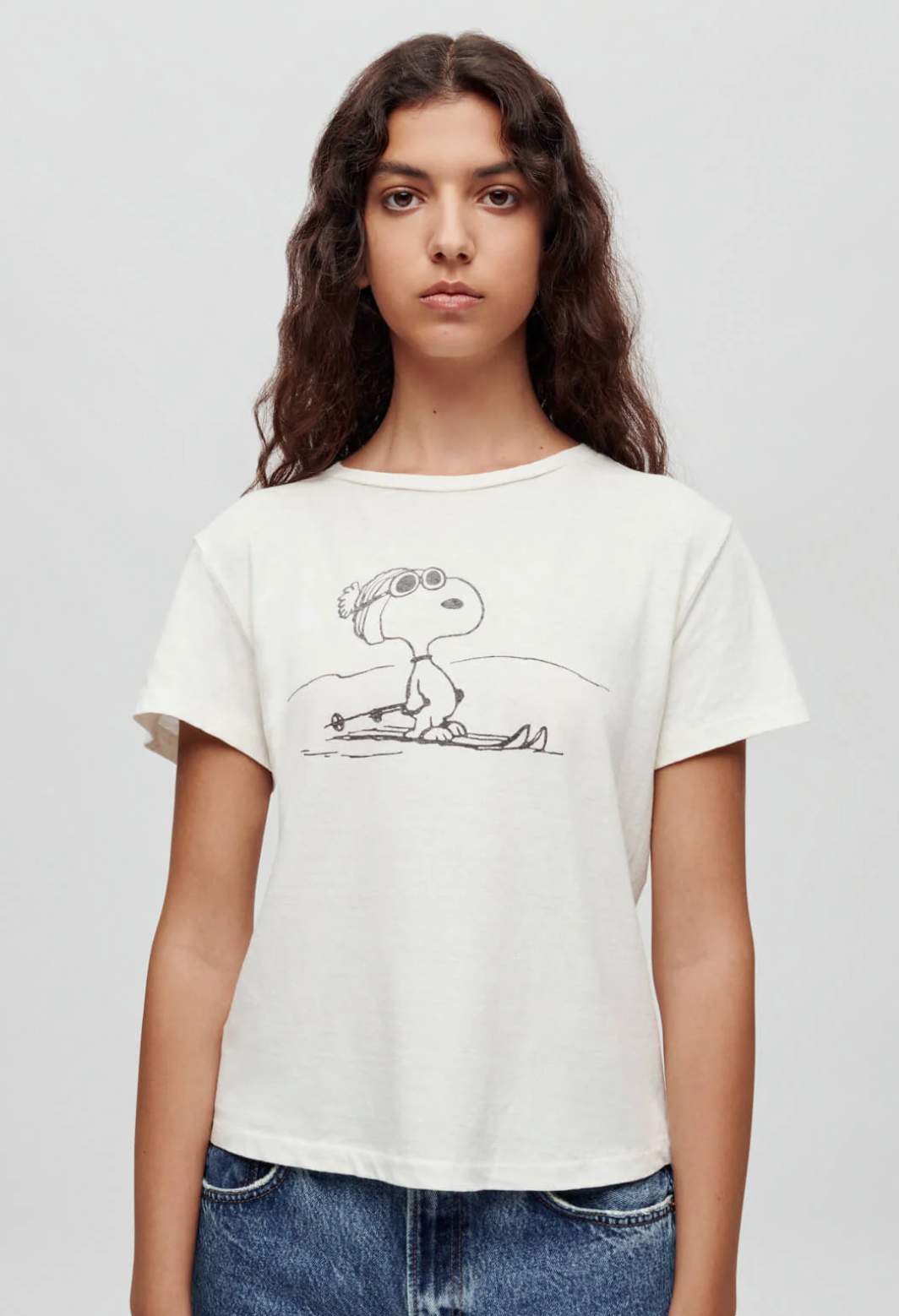 RE/DONE x Peanuts Snoopy Graphic White Tee