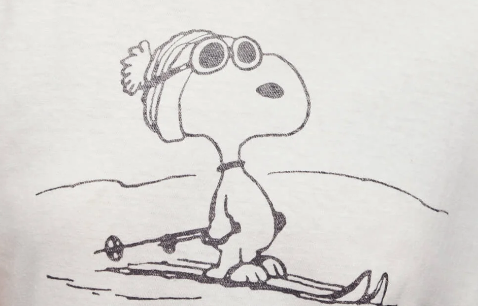 RE/DONE x Peanuts Snoopy Graphic White Tee