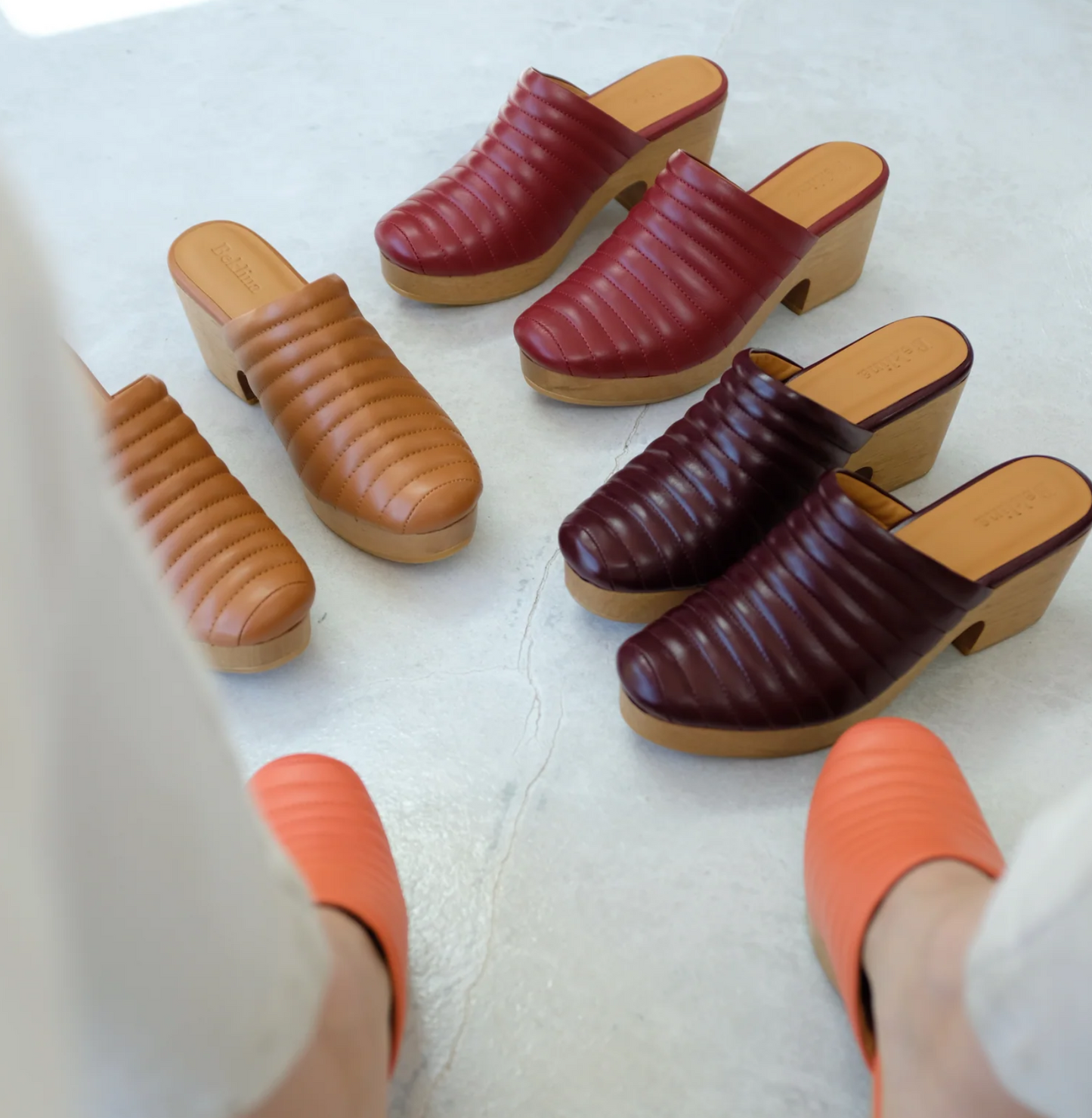 Beklina Ribbed Clog Cocoa