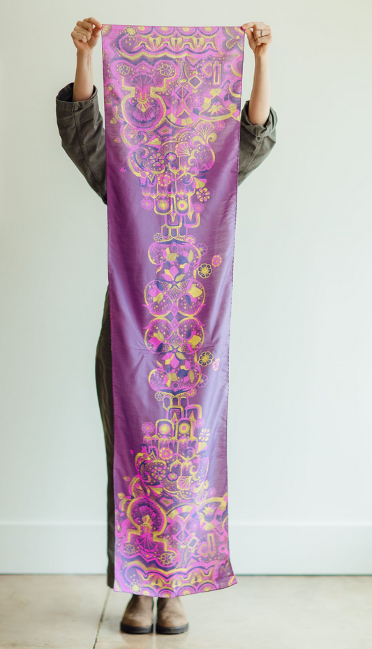 Candy Purple Paisley Scarf