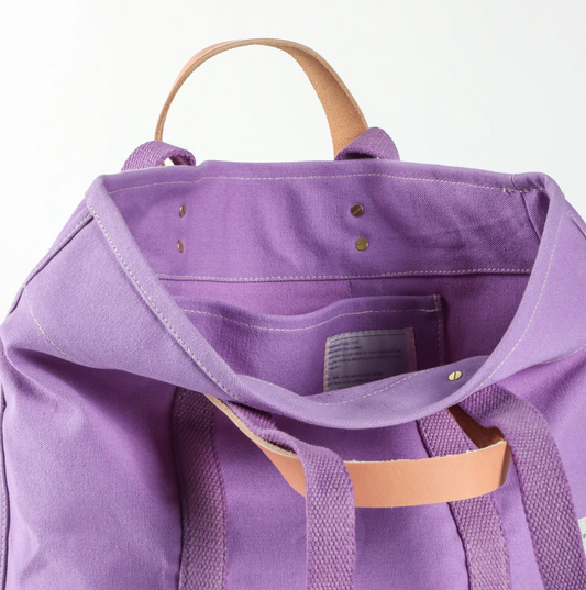 Immodest Cotton Small East West Tote - Iris