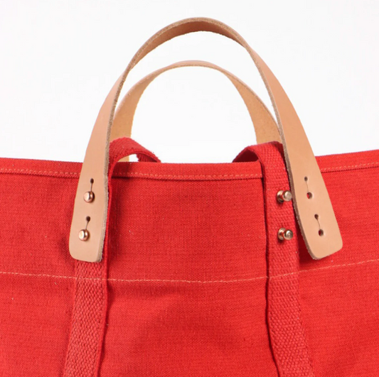 Immodest Cotton Small East West Tote Persimmon