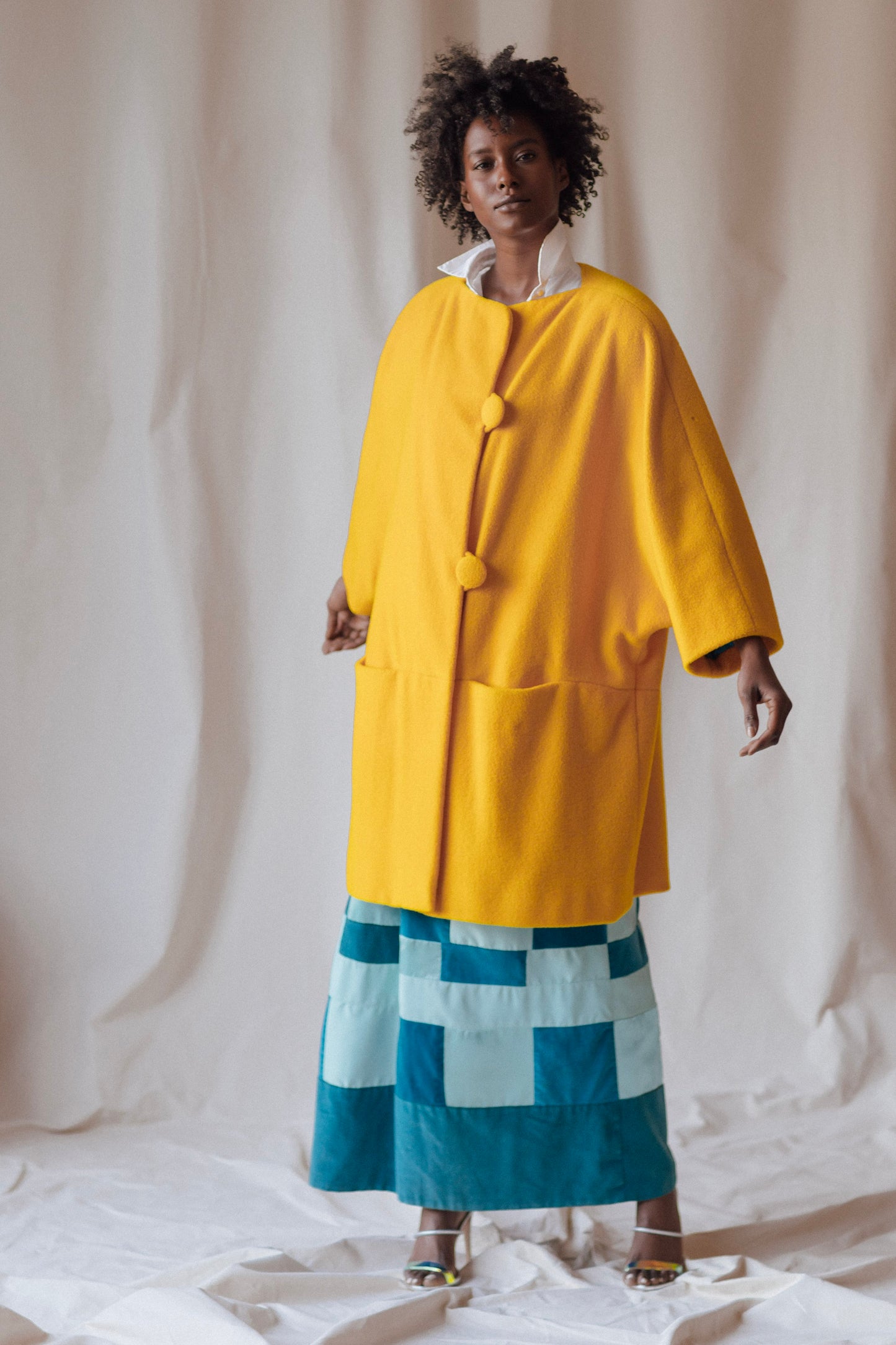 Scaasi Marigold Cocoon Coat