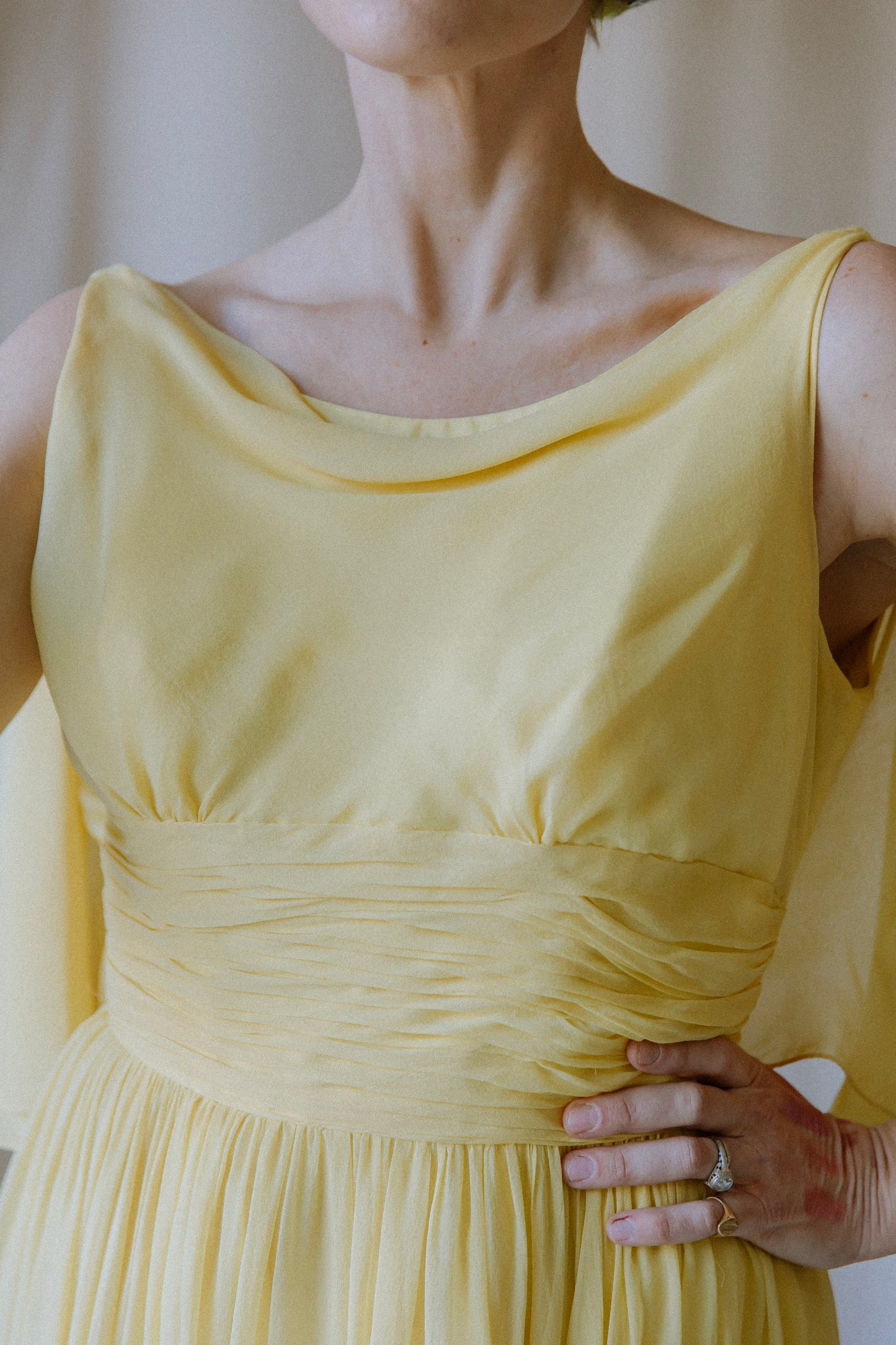 Limoncello Silk Chiffon Party Dress