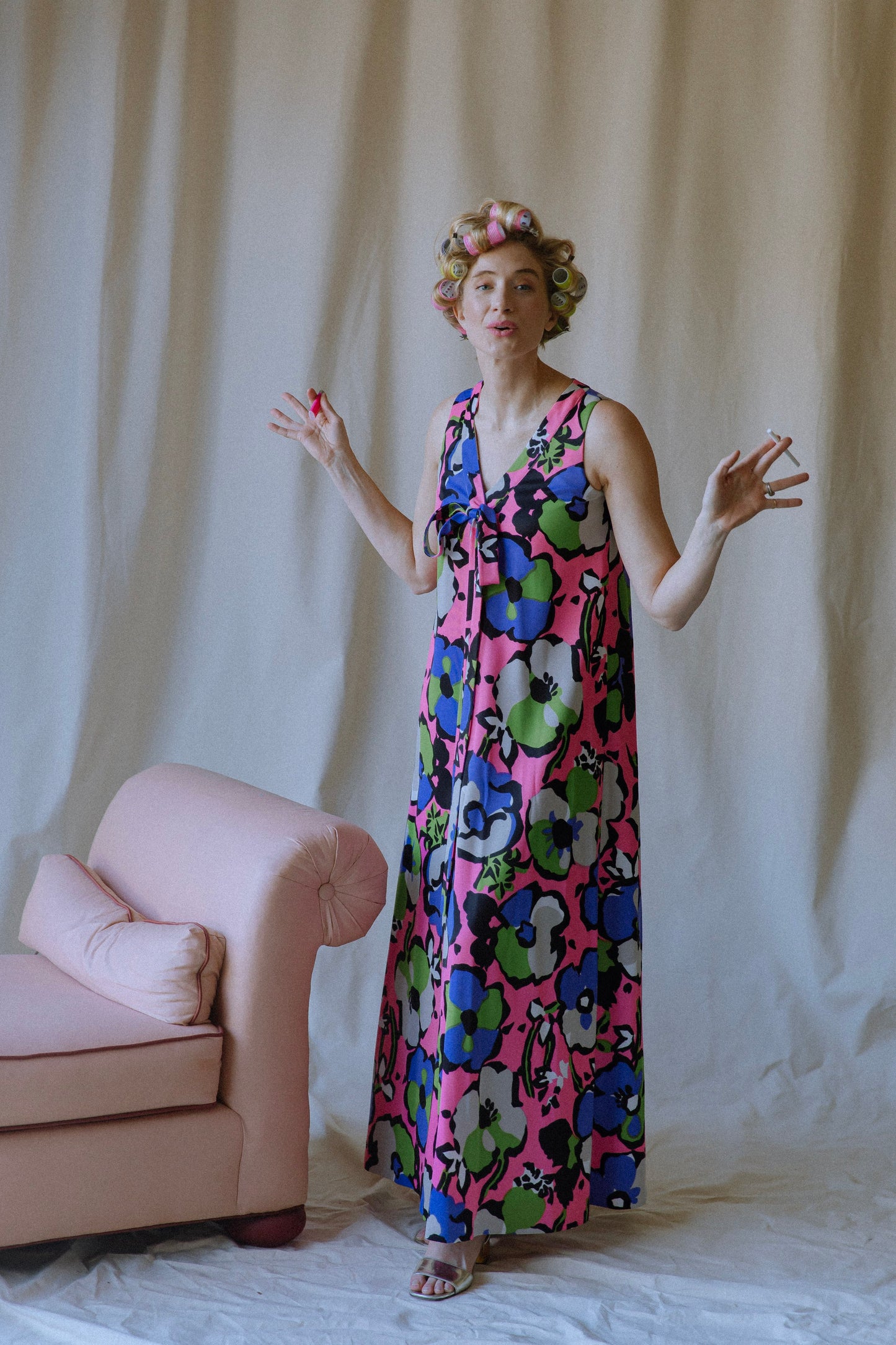 Pop Art Floral Maxi Dress