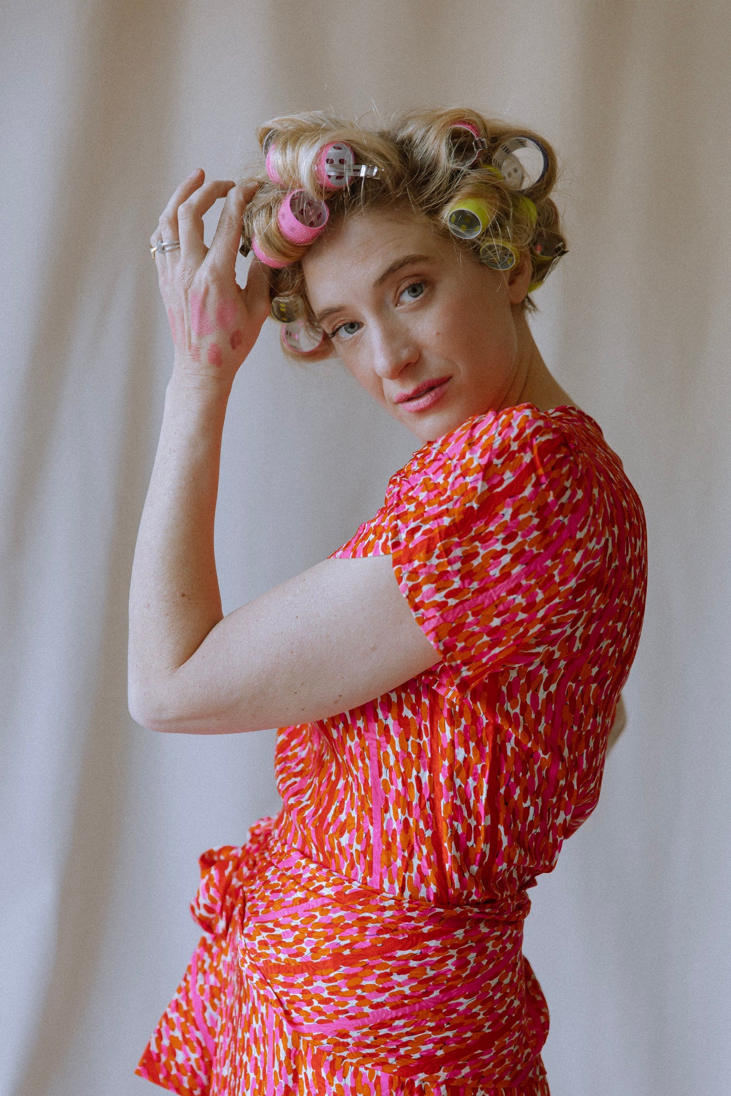 Heart-to-Heart Red Silk Dress