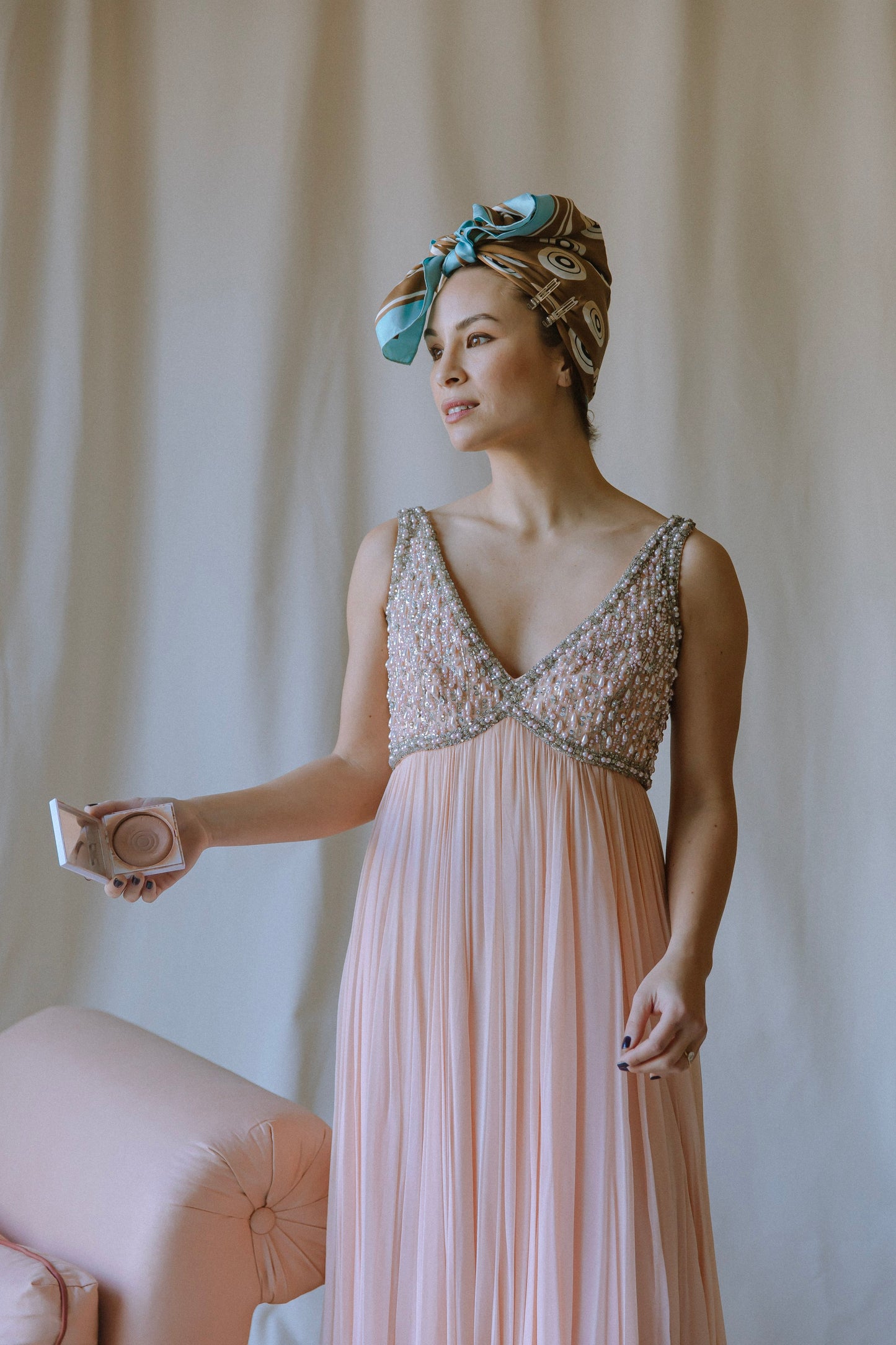 Primrose Beaded Chiffon Gown