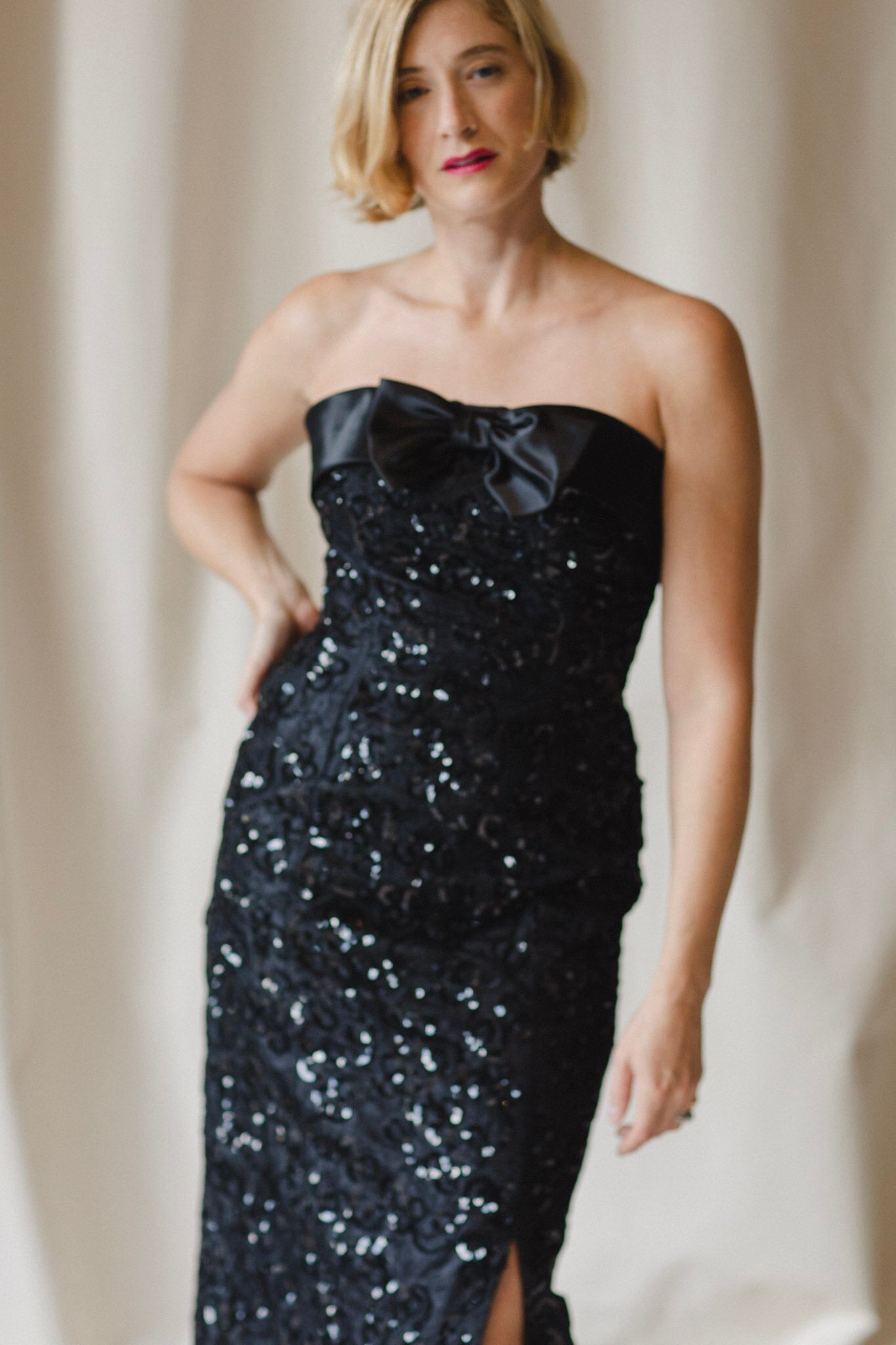 Mike Benet Royale Sequined Gown