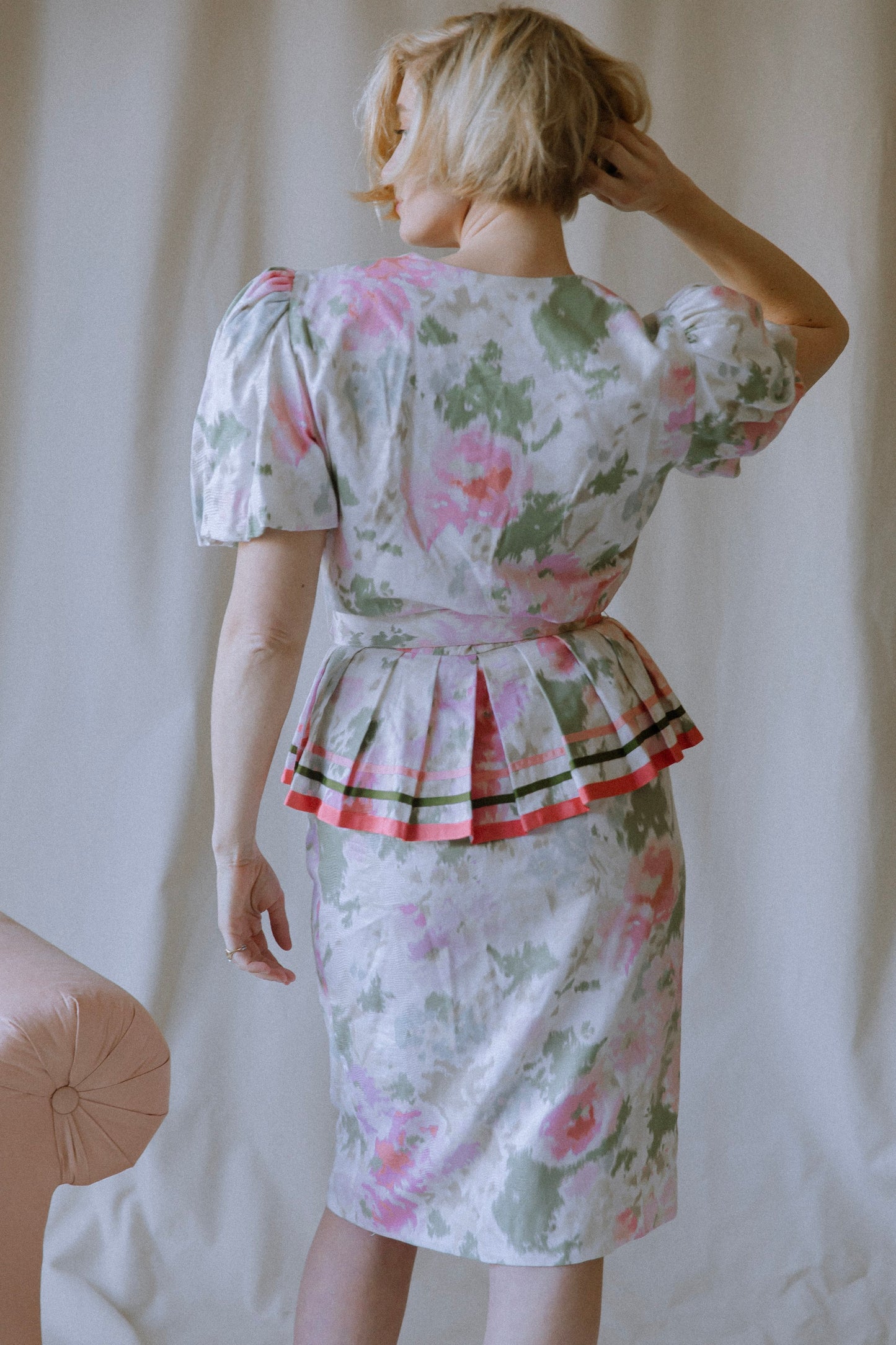 Steel Magnolia Floral Peplum Dress
