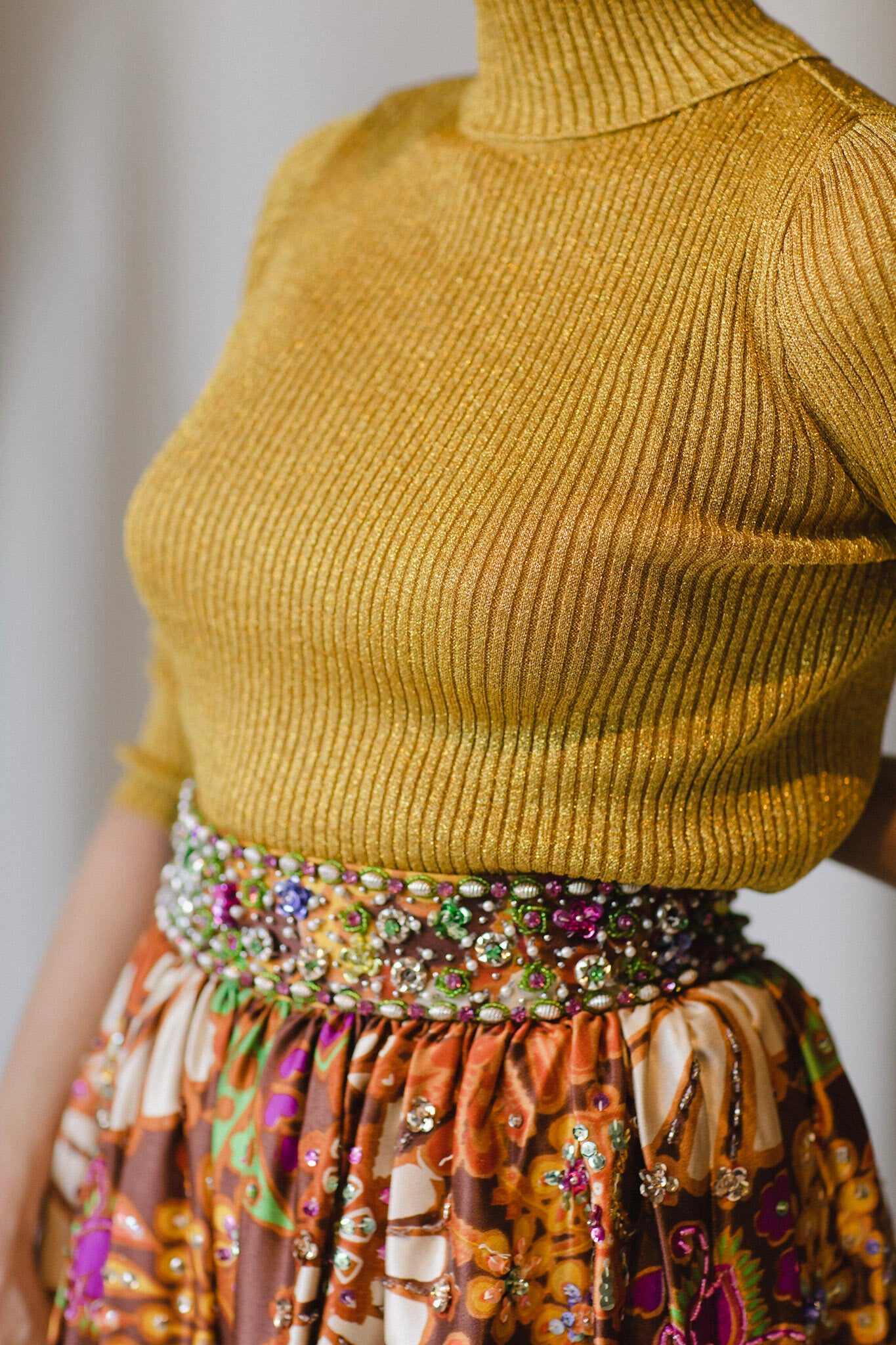 Valentina Metallic Turtleneck