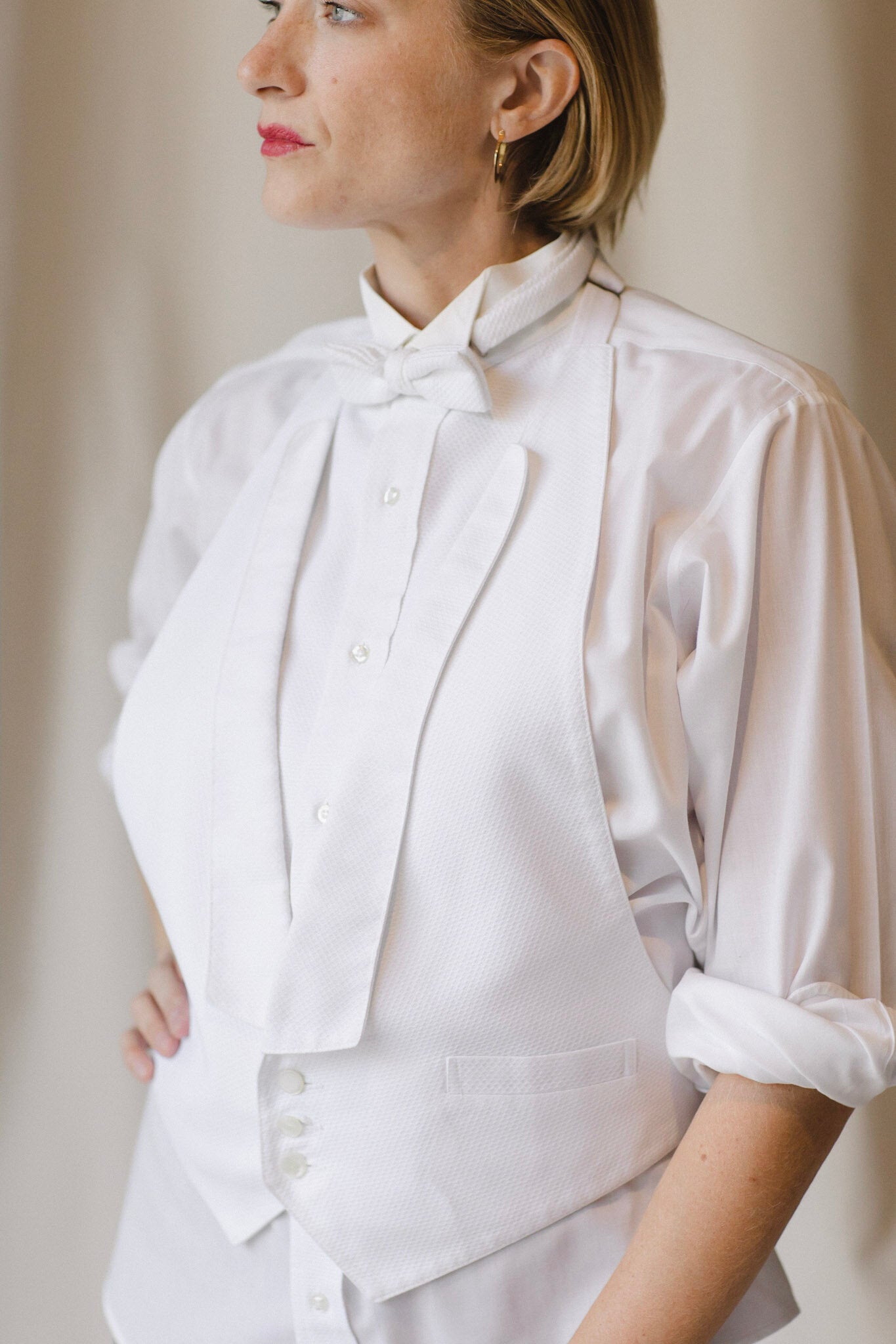 Pique Tuxedo Shirt Set