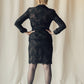 Travilla Black Lace Skirt Suit