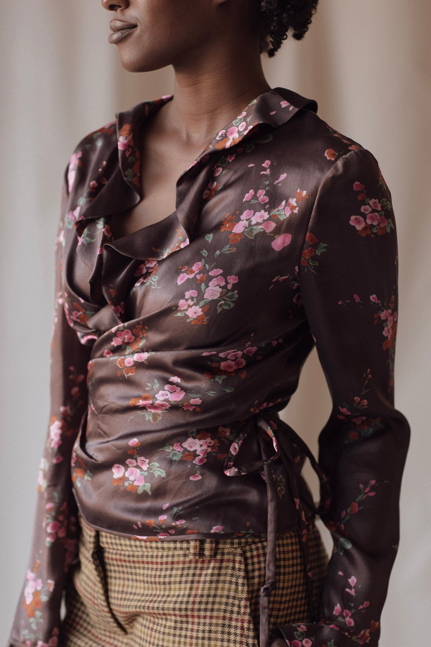 Ungaro Floral Wrap Blouse