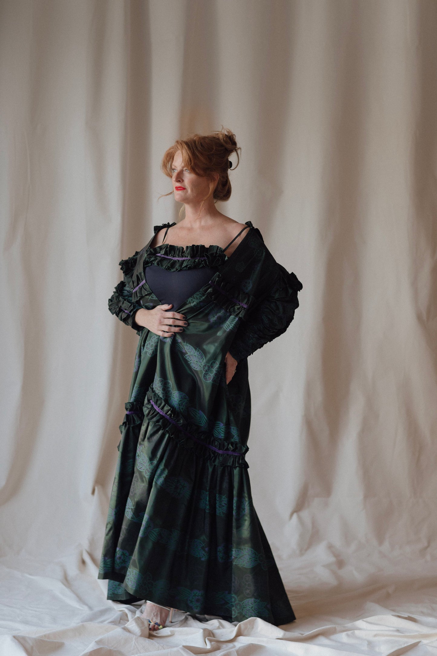 Zandra Rhodes Silk Gown and Coat Set