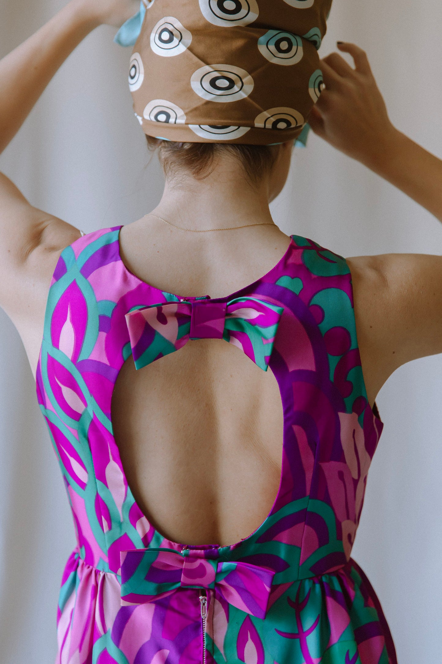 Wild Orchid Floral Silk Gown