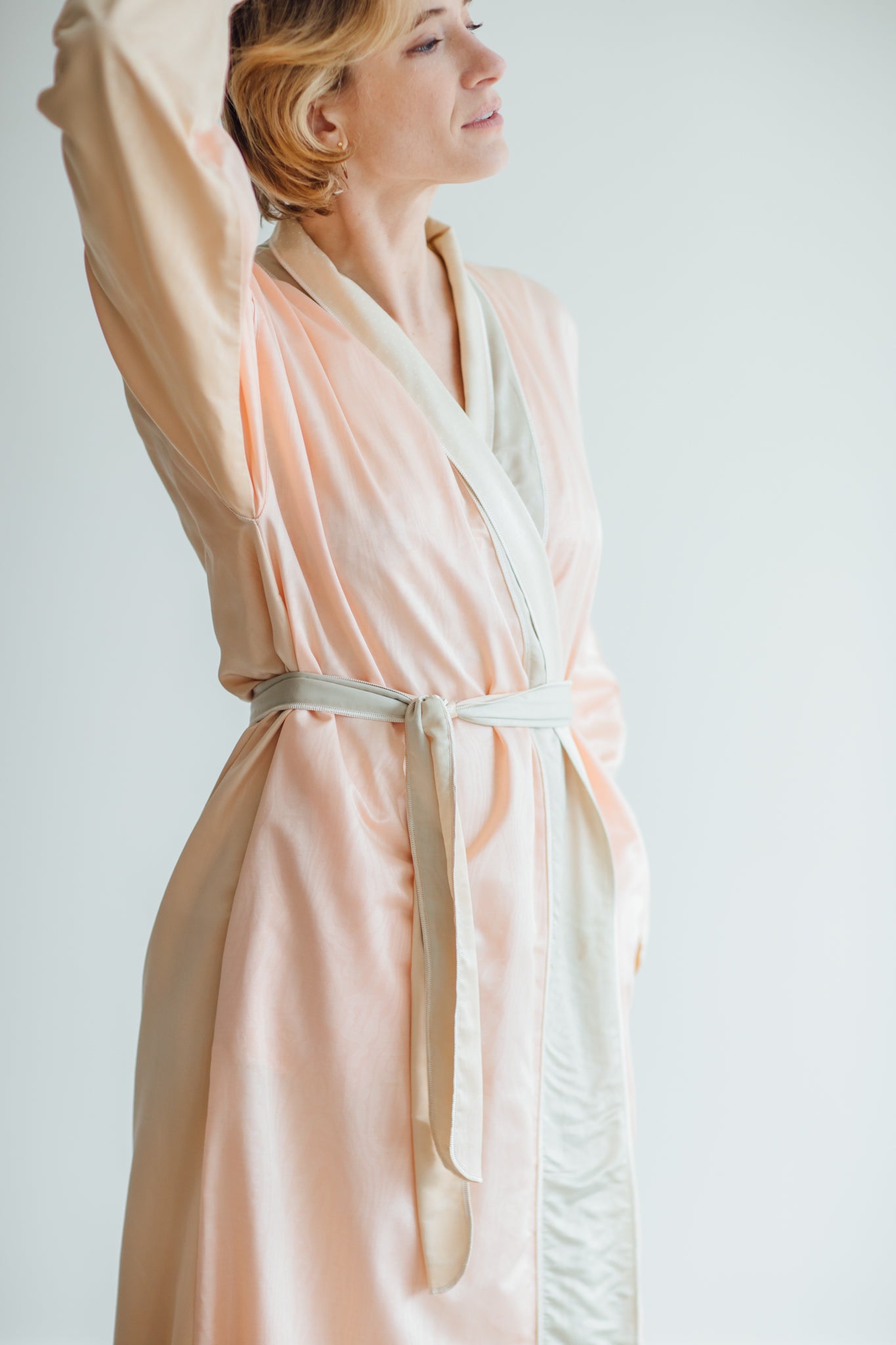 Fernando Squette Peach and Ivory Robe