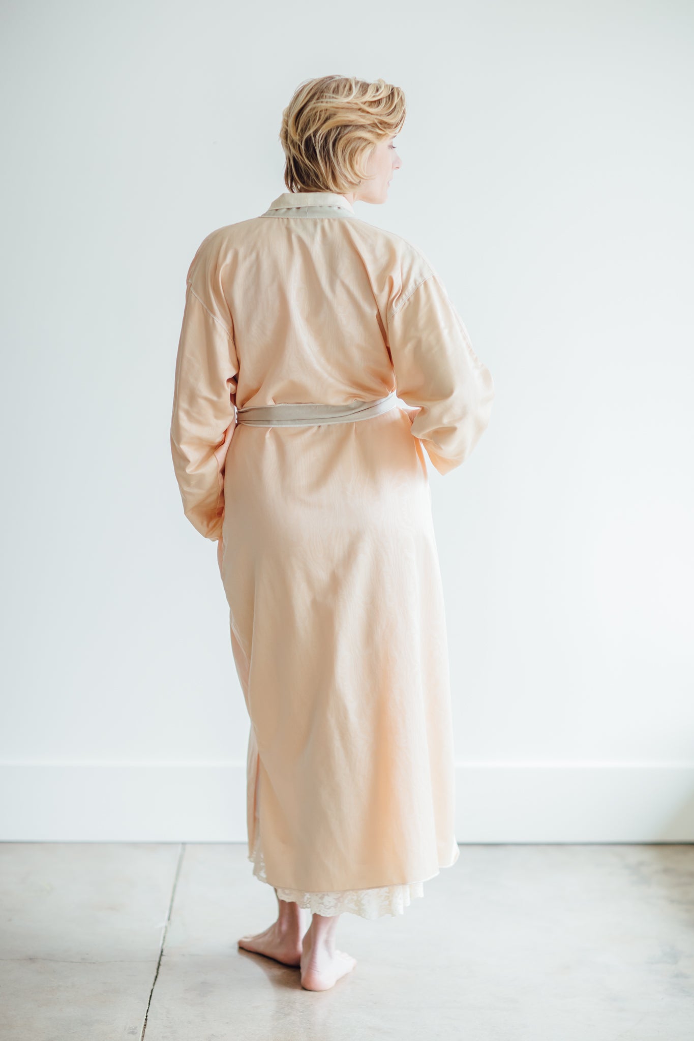 Fernando Squette Peach and Ivory Robe